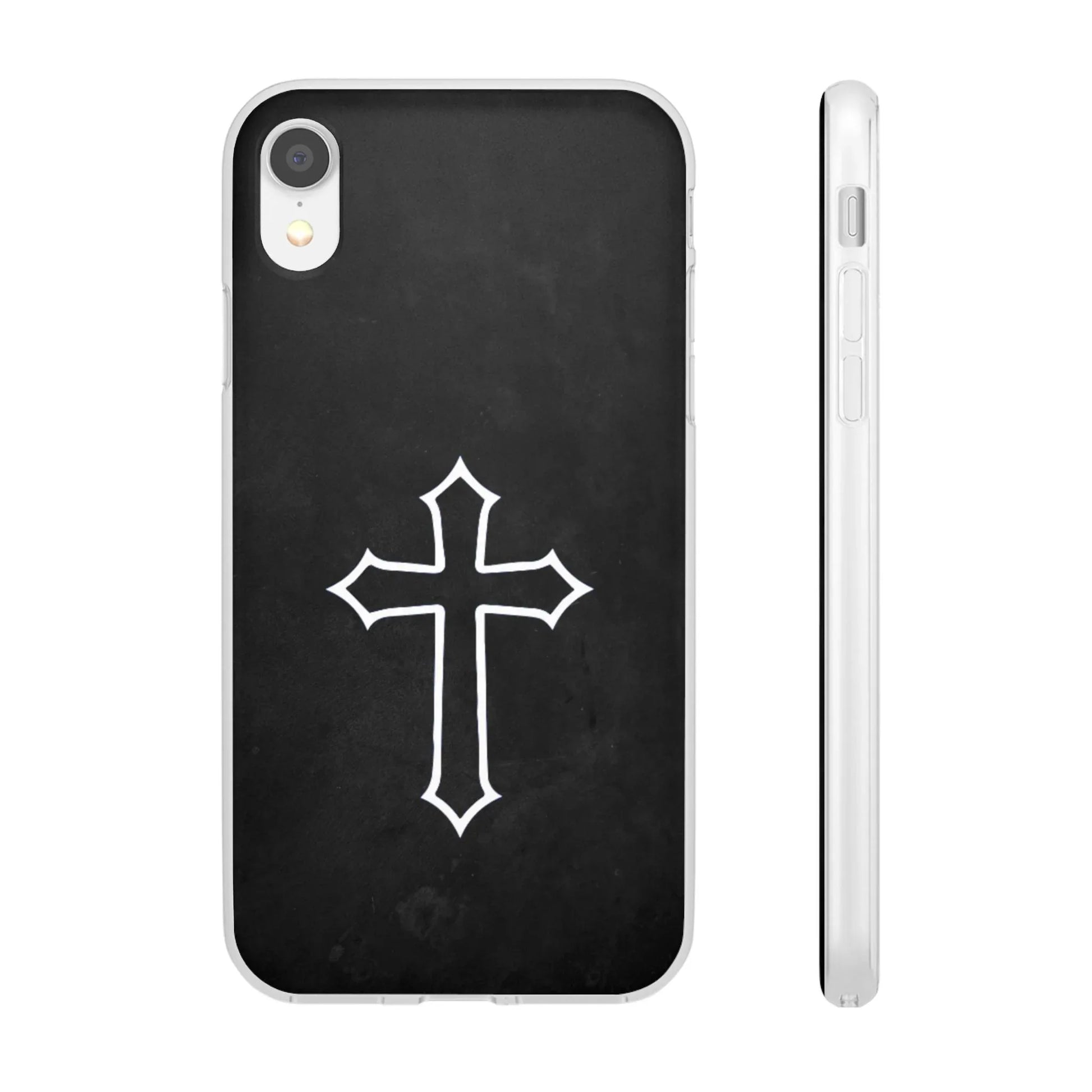 Black Christian Cross Phone Case - Flexible Edition - Sheep Of Jesus