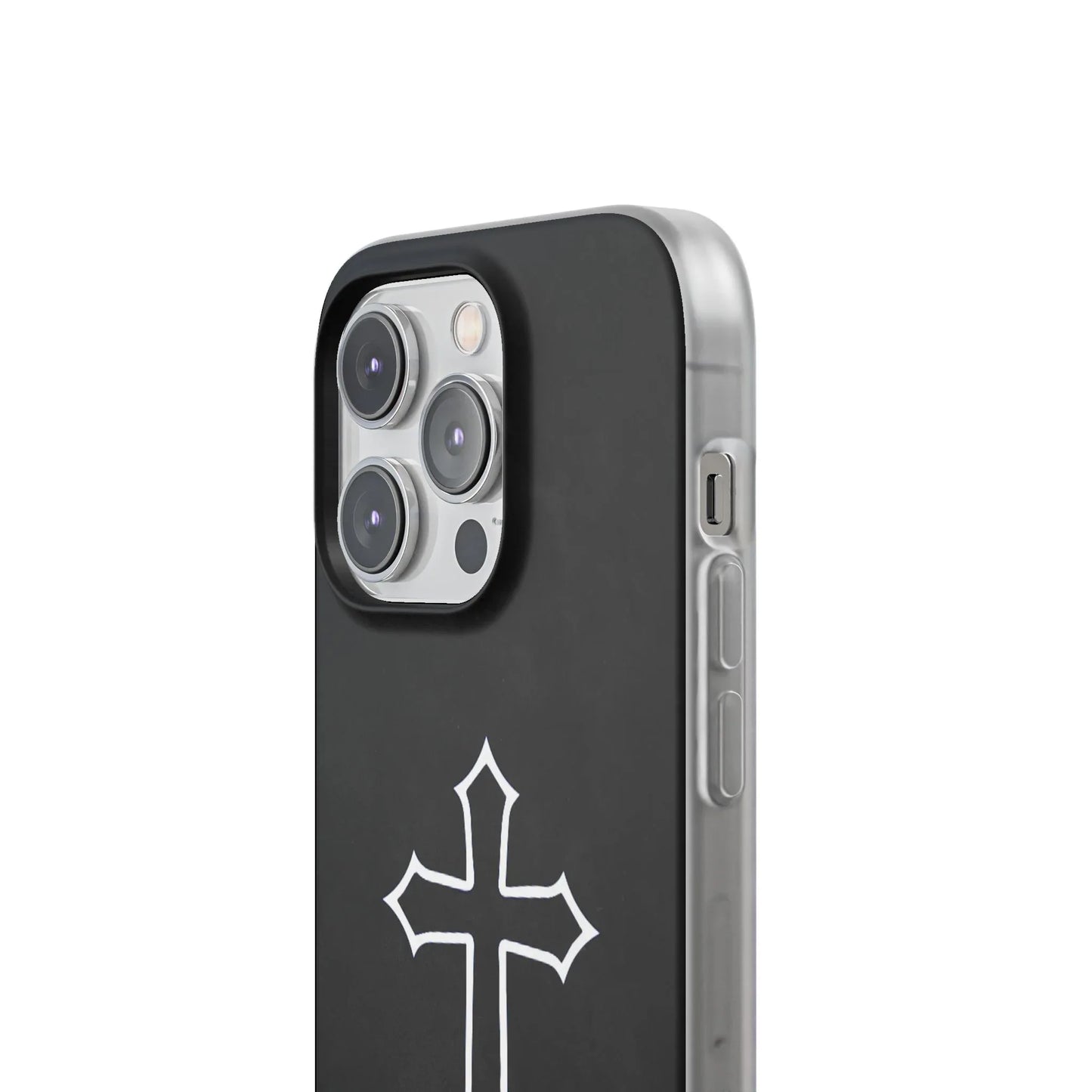 Black Christian Cross Phone Case - Flexible Edition - Sheep Of Jesus