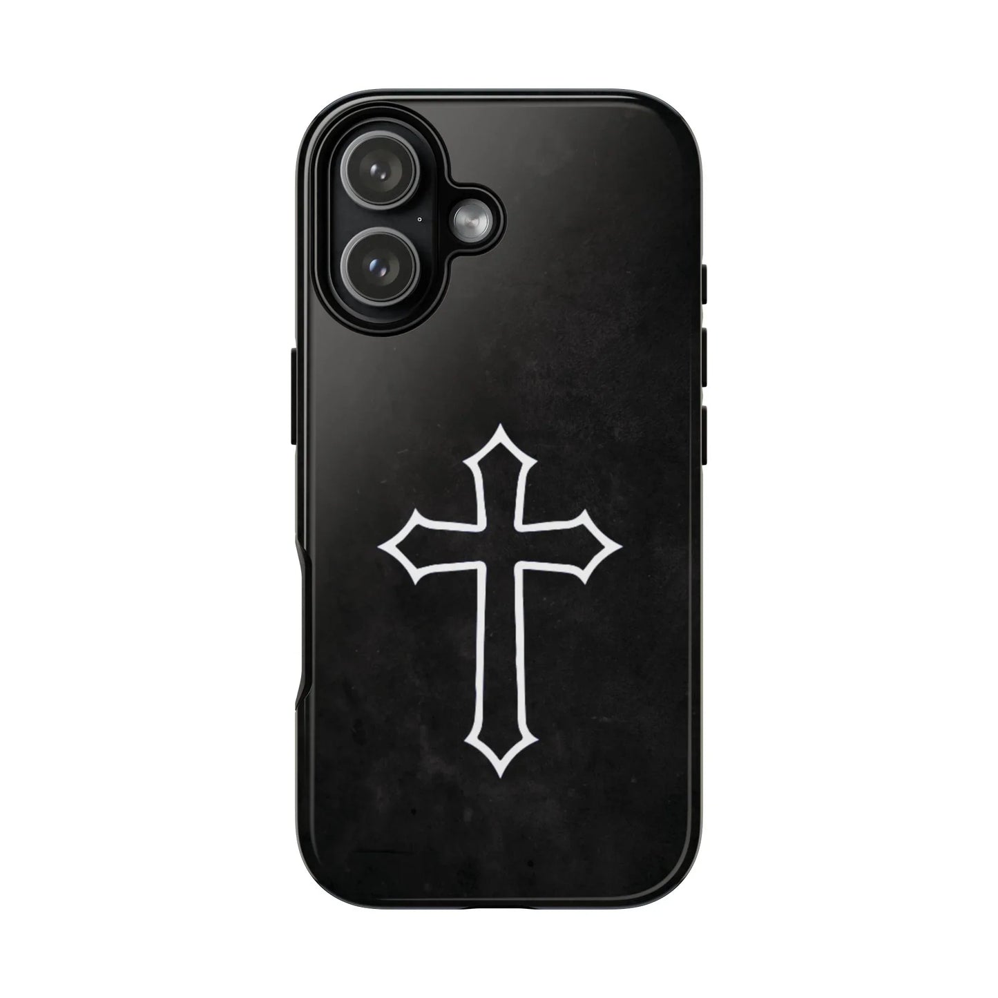 Black Christian Cross Phone Case - Glossy Edition - Sheep Of Jesus
