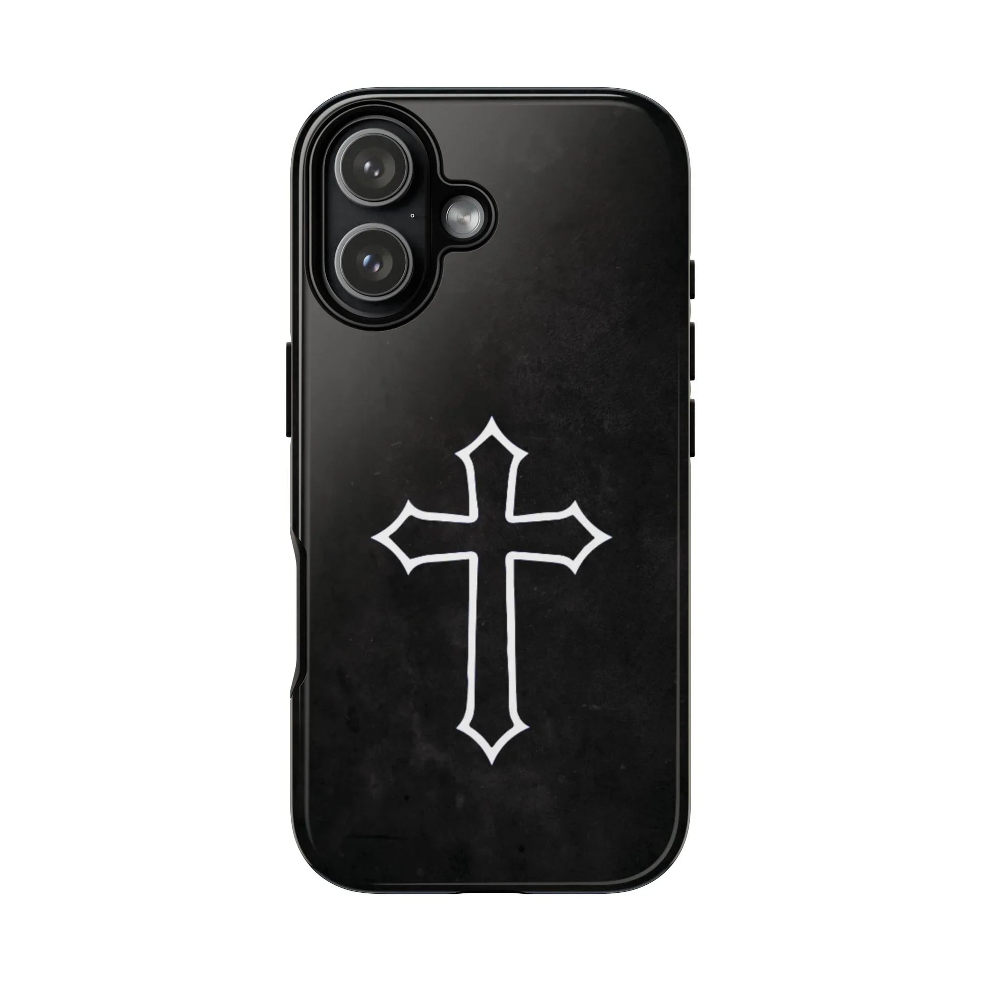 Black Christian Cross Phone Case - Glossy Edition - Sheep Of Jesus
