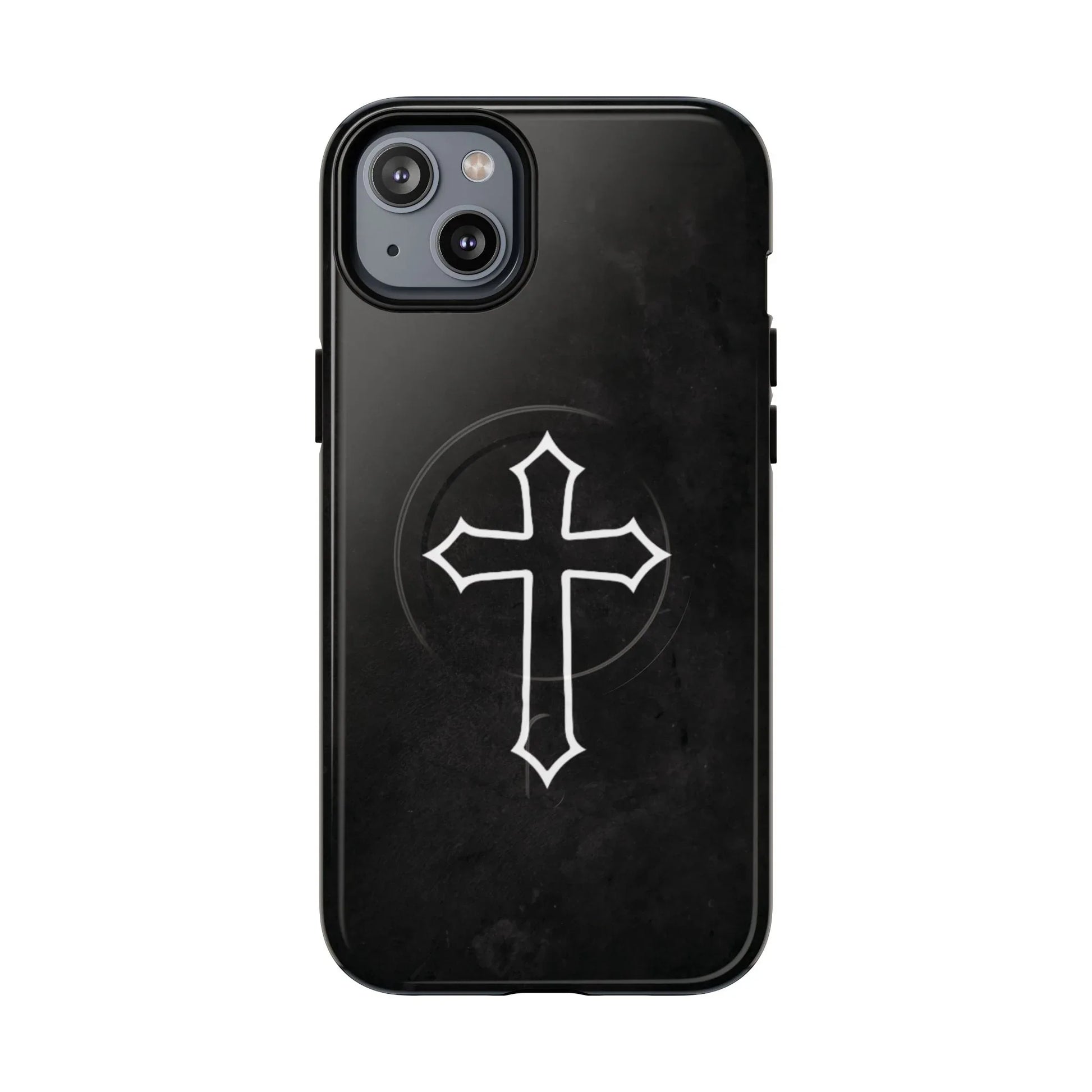 Black Christian Cross Phone Case - Matte/Glossy Edition + Magnetic - Sheep Of Jesus