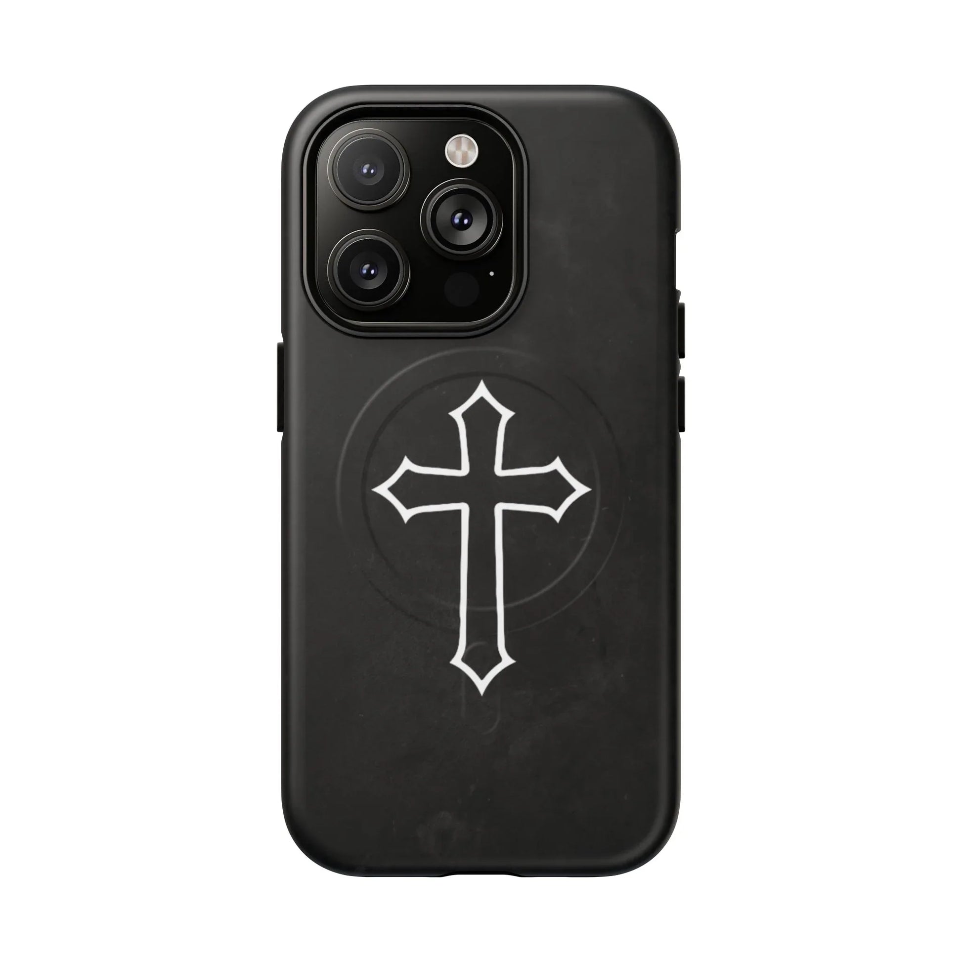Black Christian Cross Phone Case - Matte/Glossy Edition + Magnetic - Sheep Of Jesus