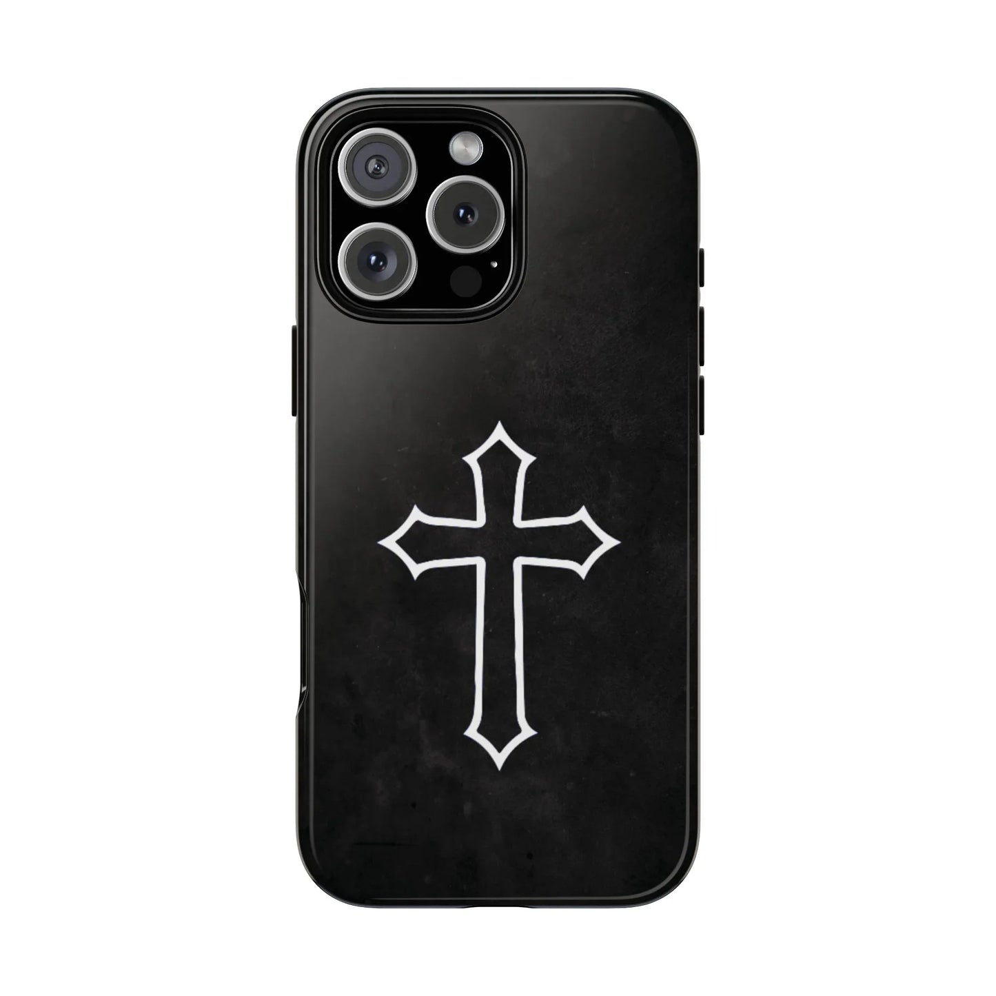 Black Christian Cross Phone Case - Glossy Edition - Sheep Of Jesus