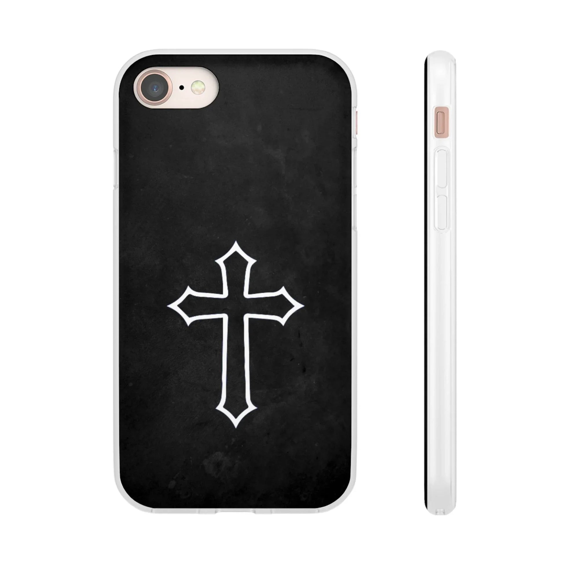 Black Christian Cross Phone Case - Flexible Edition - Sheep Of Jesus