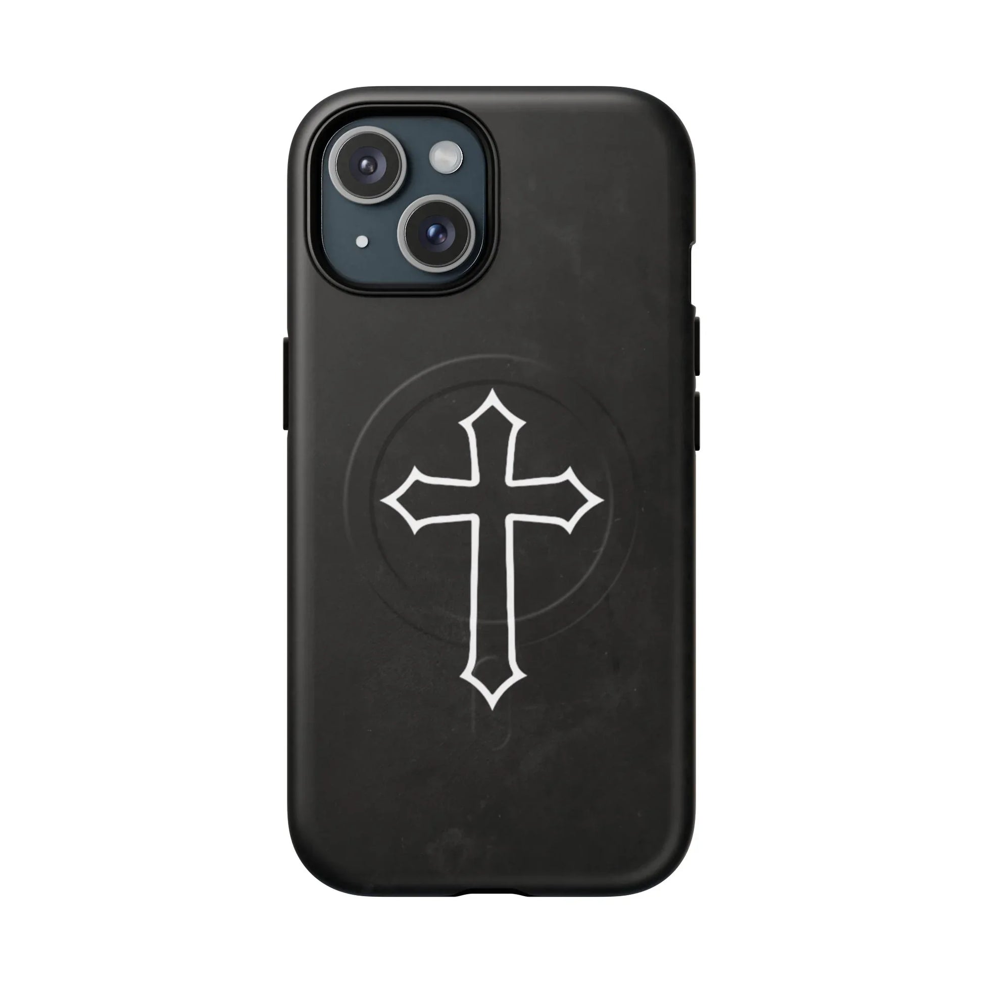 Black Christian Cross Phone Case - Matte/Glossy Edition + Magnetic - Sheep Of Jesus