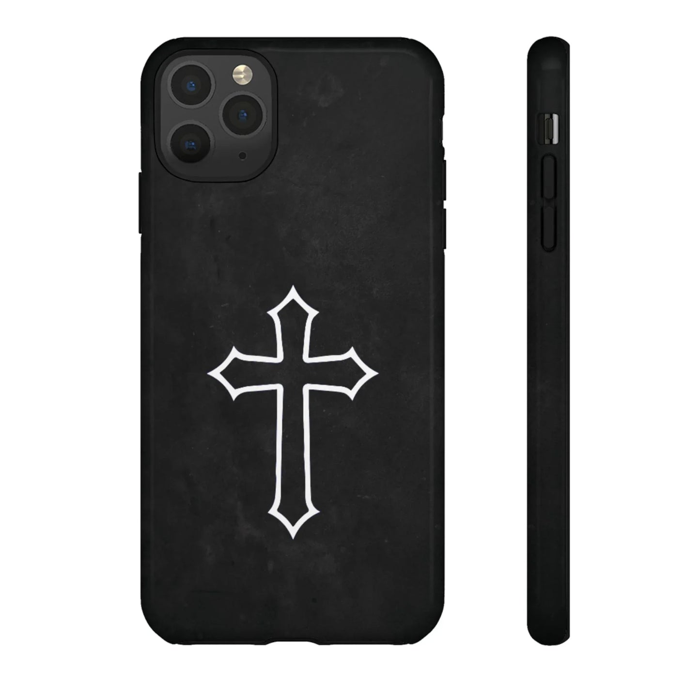 Black Christian Cross Phone Case - Glossy Edition - Sheep Of Jesus