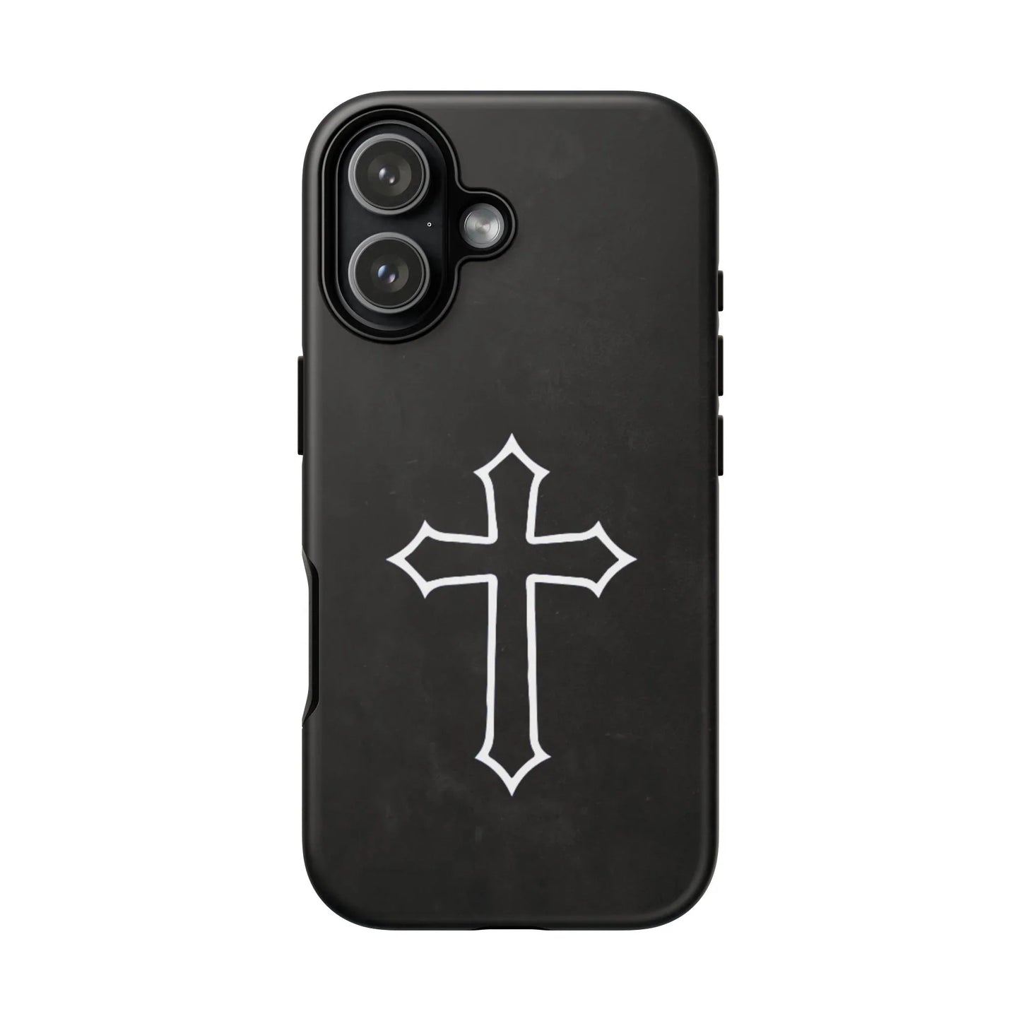 Black Christian Cross Phone Case - Matte Edition - Sheep Of Jesus