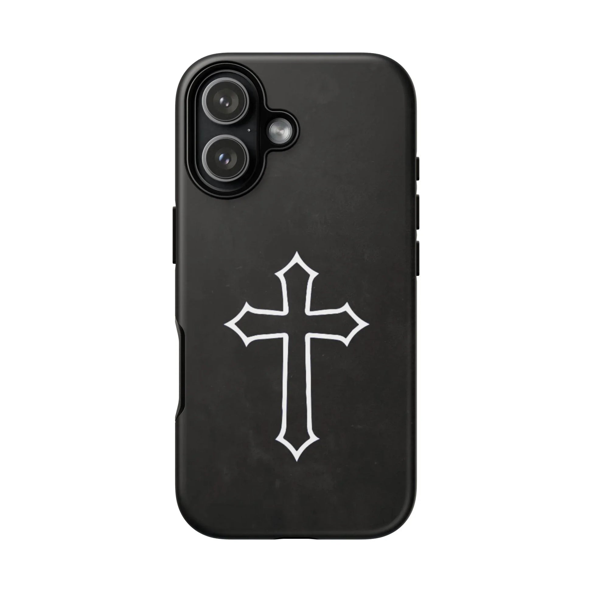 Black Christian Cross Phone Case - Matte Edition - Sheep Of Jesus