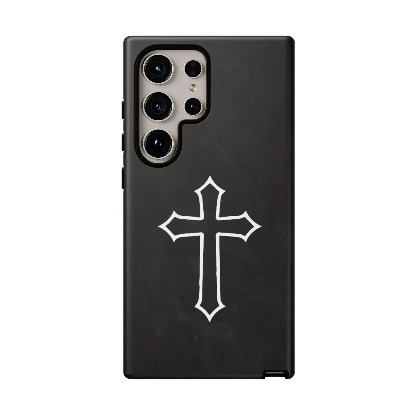 Black Christian Cross Phone Case - Matte Edition - Sheep Of Jesus