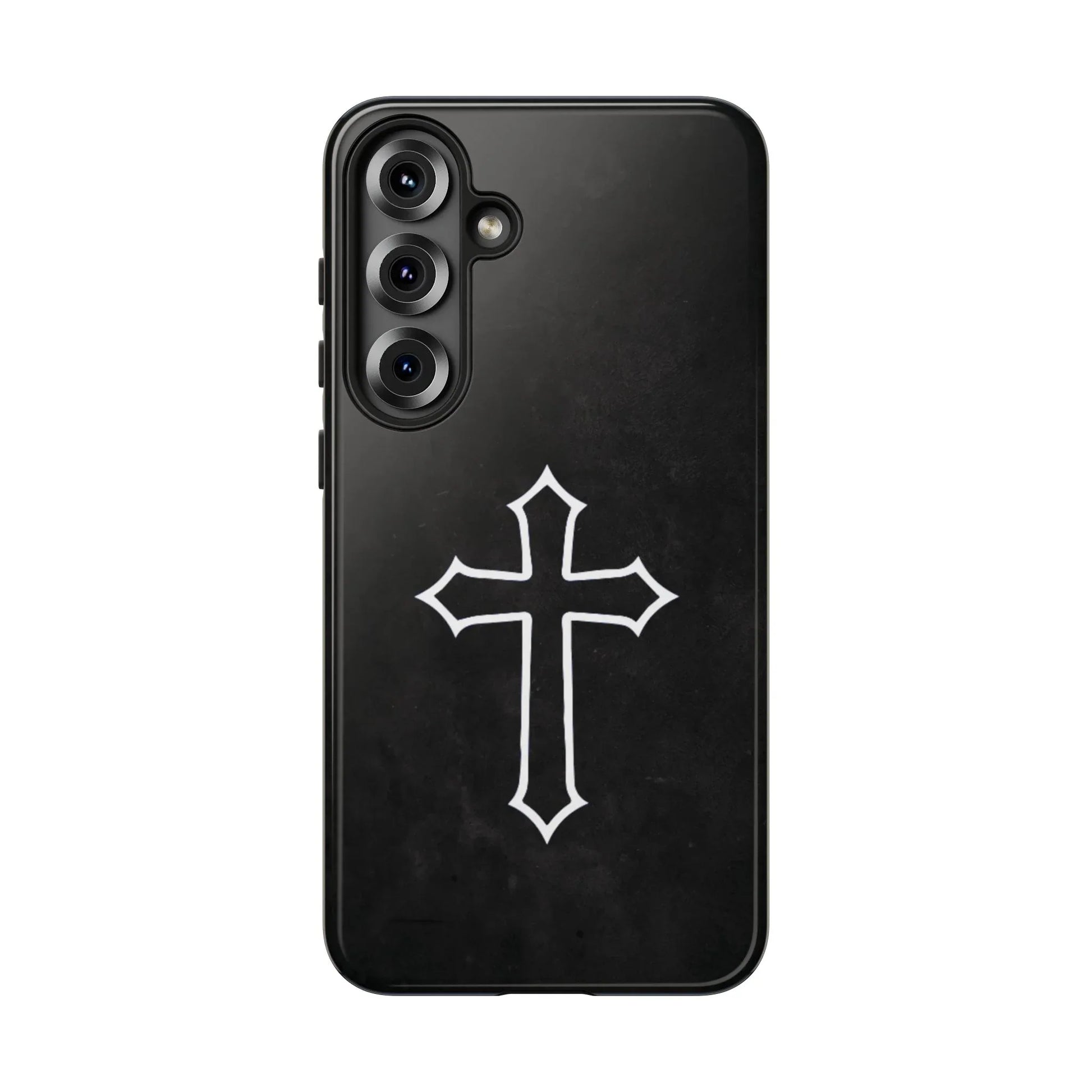 Black Christian Cross Phone Case - Glossy Edition - Sheep Of Jesus