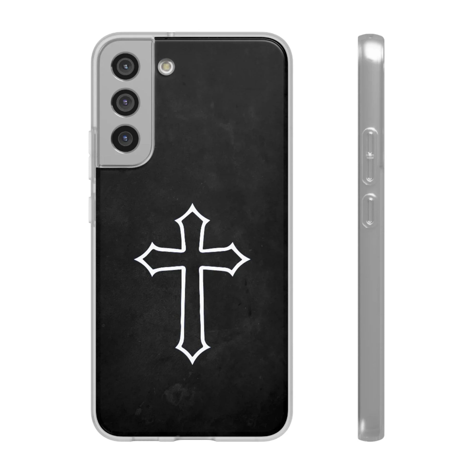 Black Christian Cross Phone Case - Flexible Edition - Sheep Of Jesus