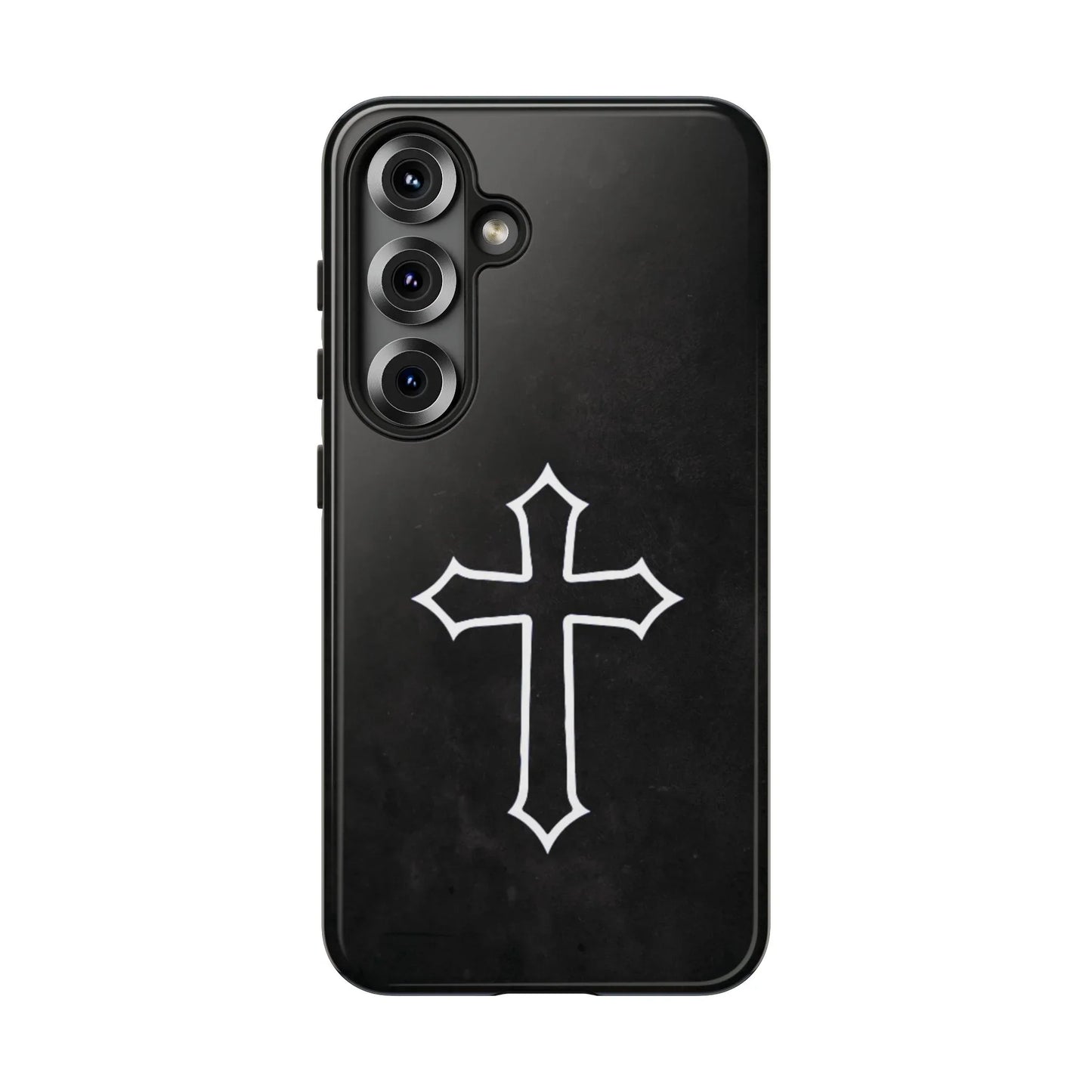 Black Christian Cross Phone Case - Glossy Edition - Sheep Of Jesus