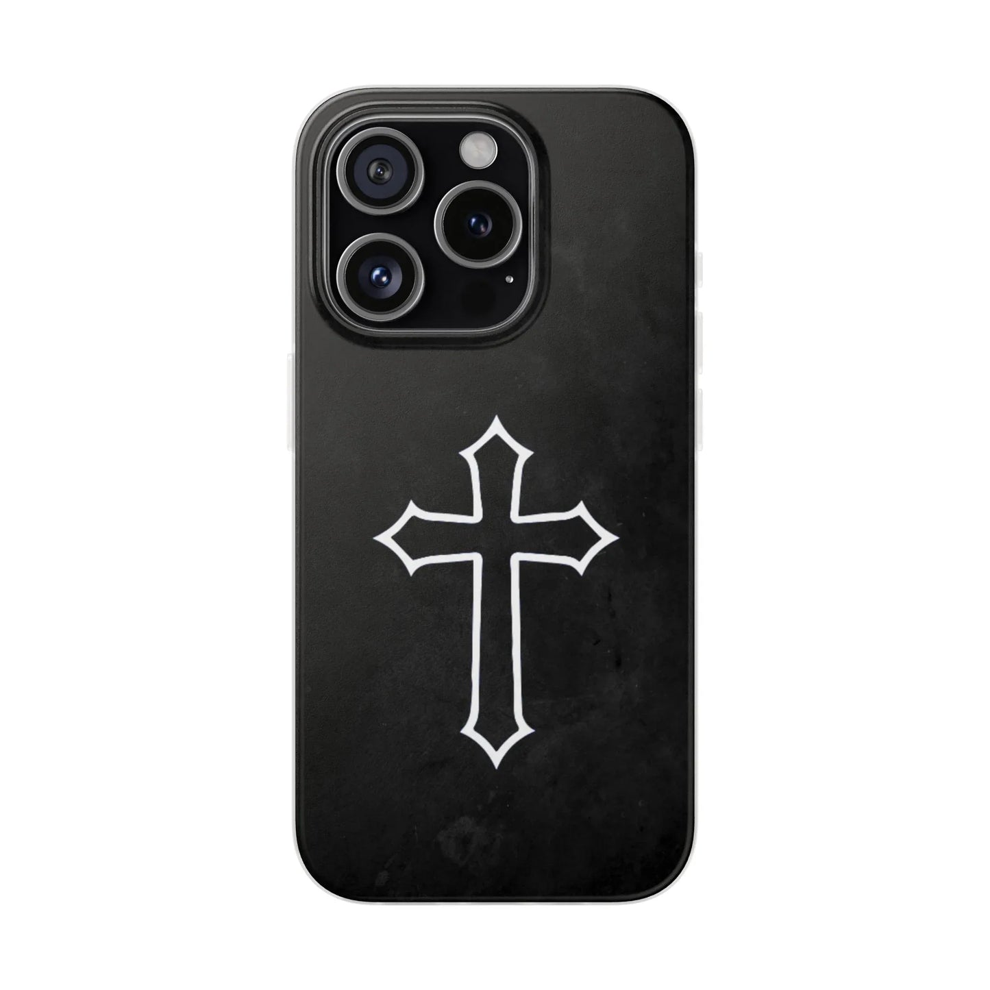 Black Christian Cross Phone Case - Flexible Edition - Sheep Of Jesus