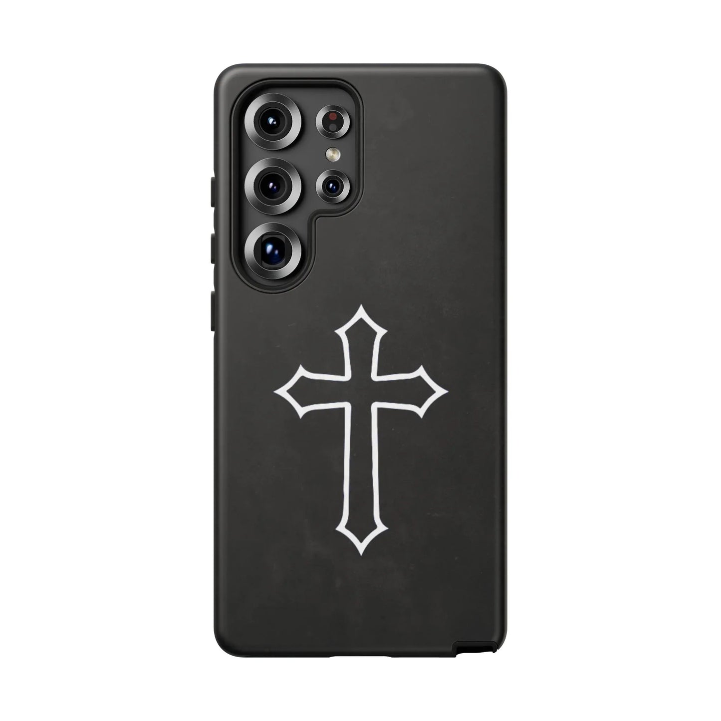 Black Christian Cross Phone Case - Matte Edition - Sheep Of Jesus
