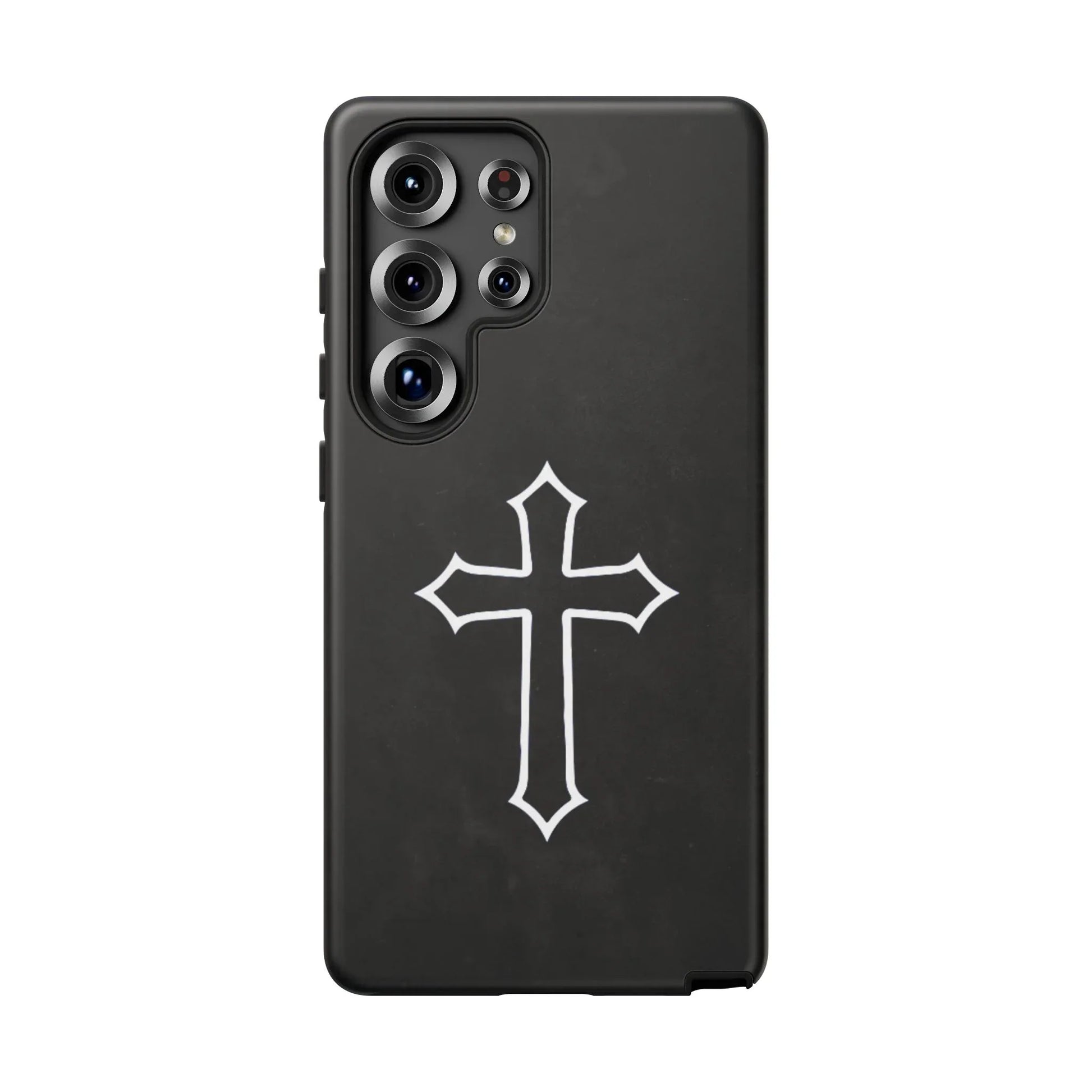 Black Christian Cross Phone Case - Matte Edition - Sheep Of Jesus