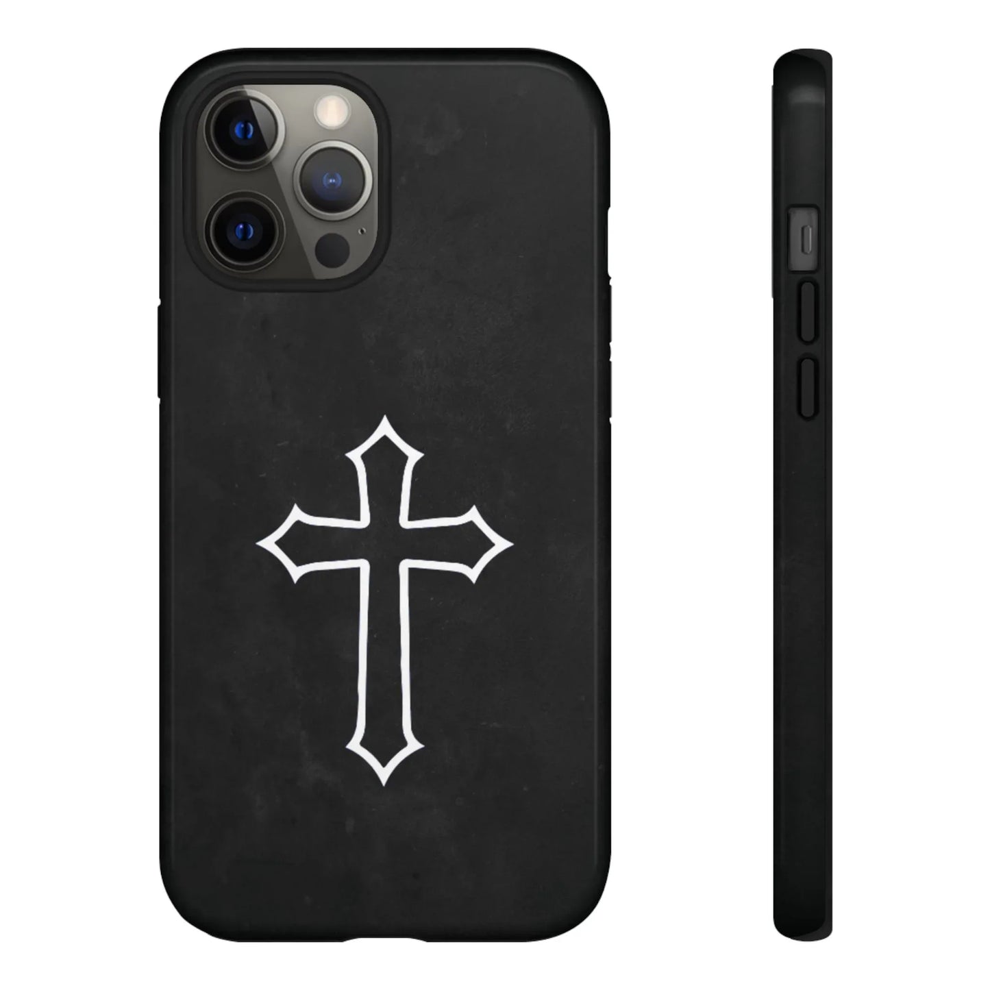 Black Christian Cross Phone Case - Glossy Edition - Sheep Of Jesus