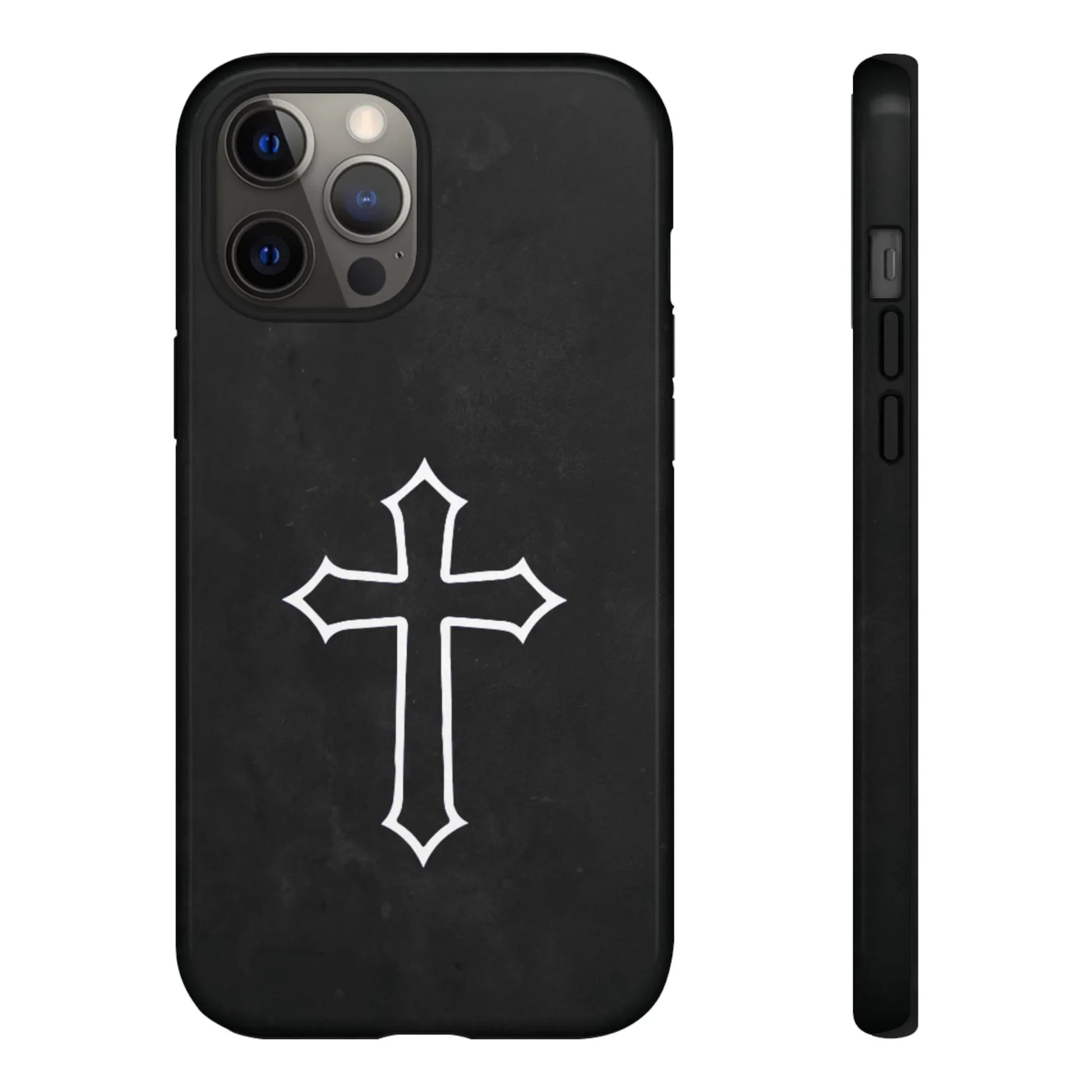 Black Christian Cross Phone Case - Glossy Edition - Sheep Of Jesus
