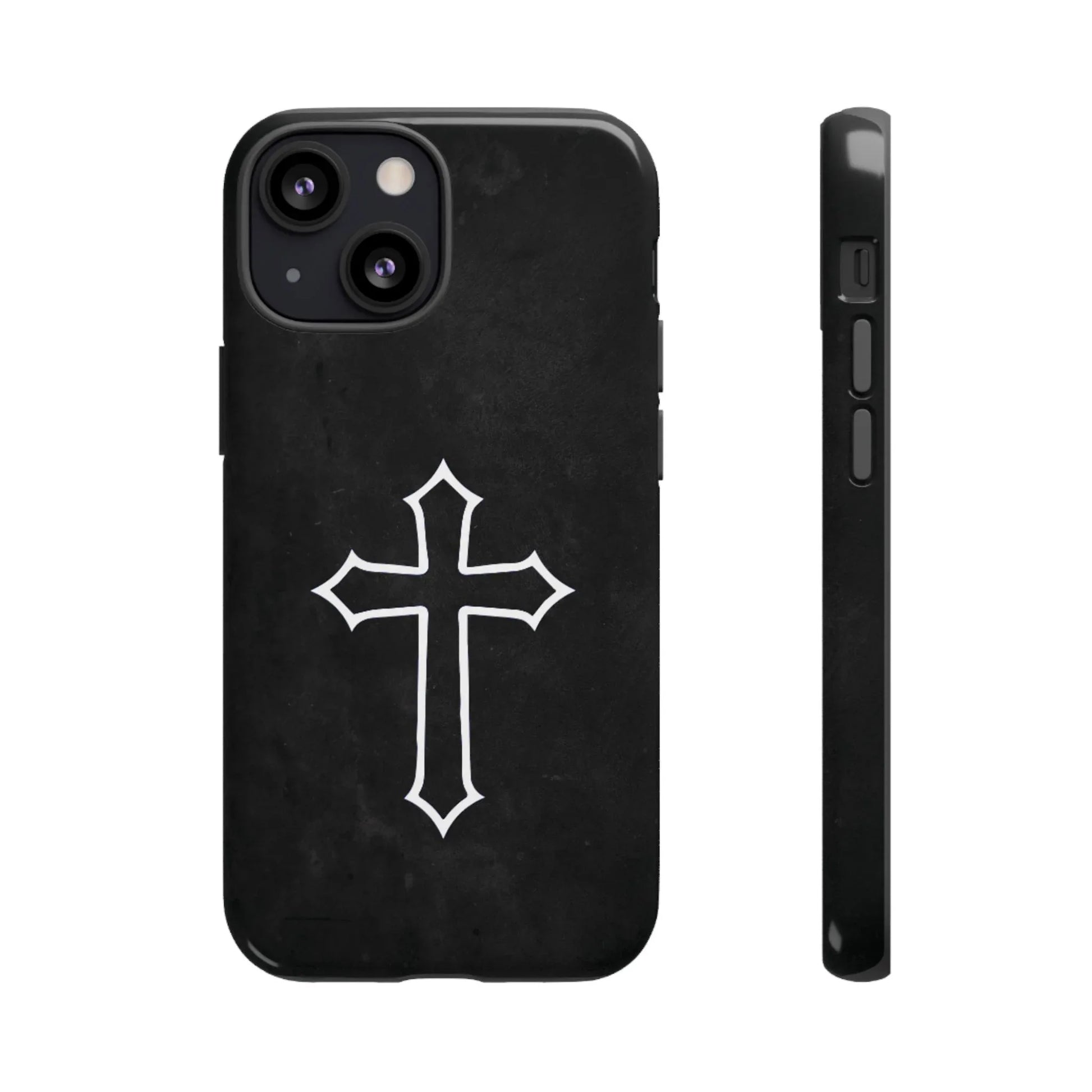 Black Christian Cross Phone Case - Glossy Edition - Sheep Of Jesus