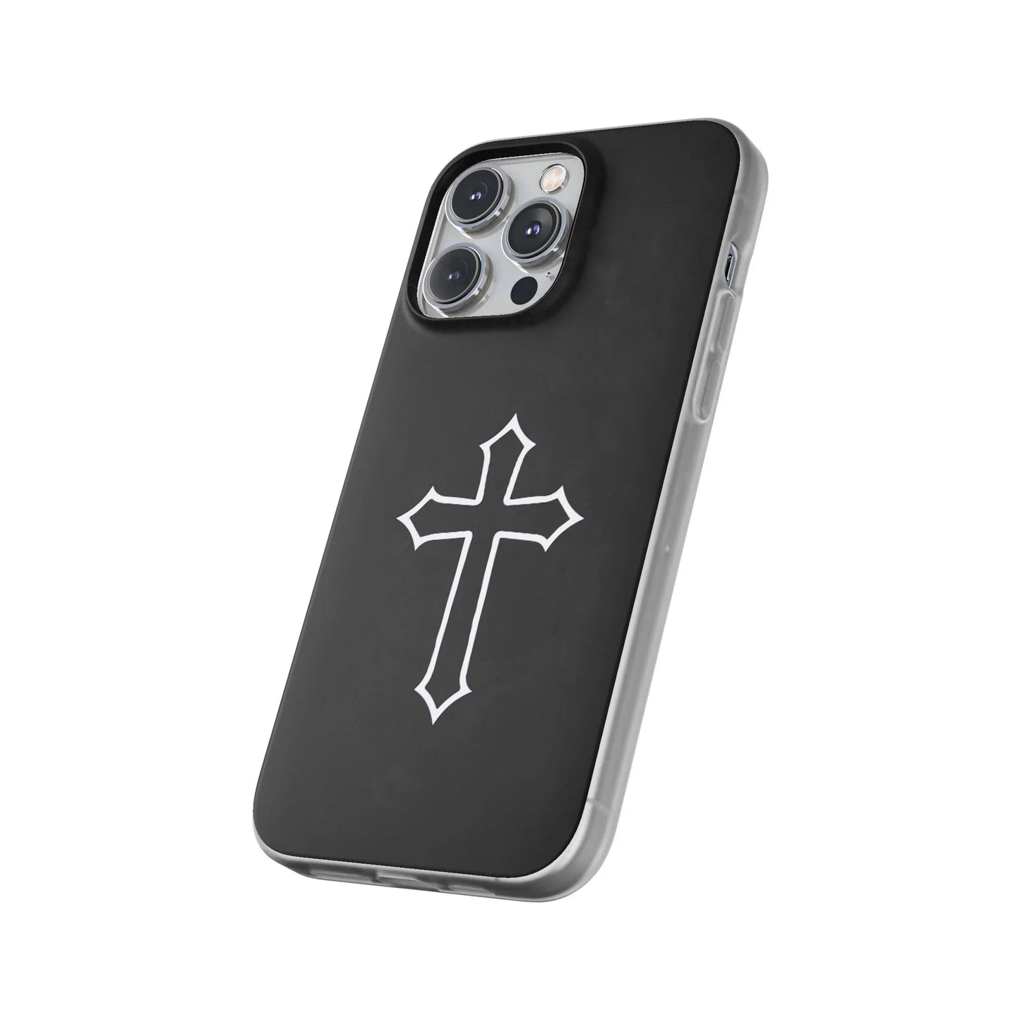 Black Christian Cross Phone Case - Flexible Edition - Sheep Of Jesus