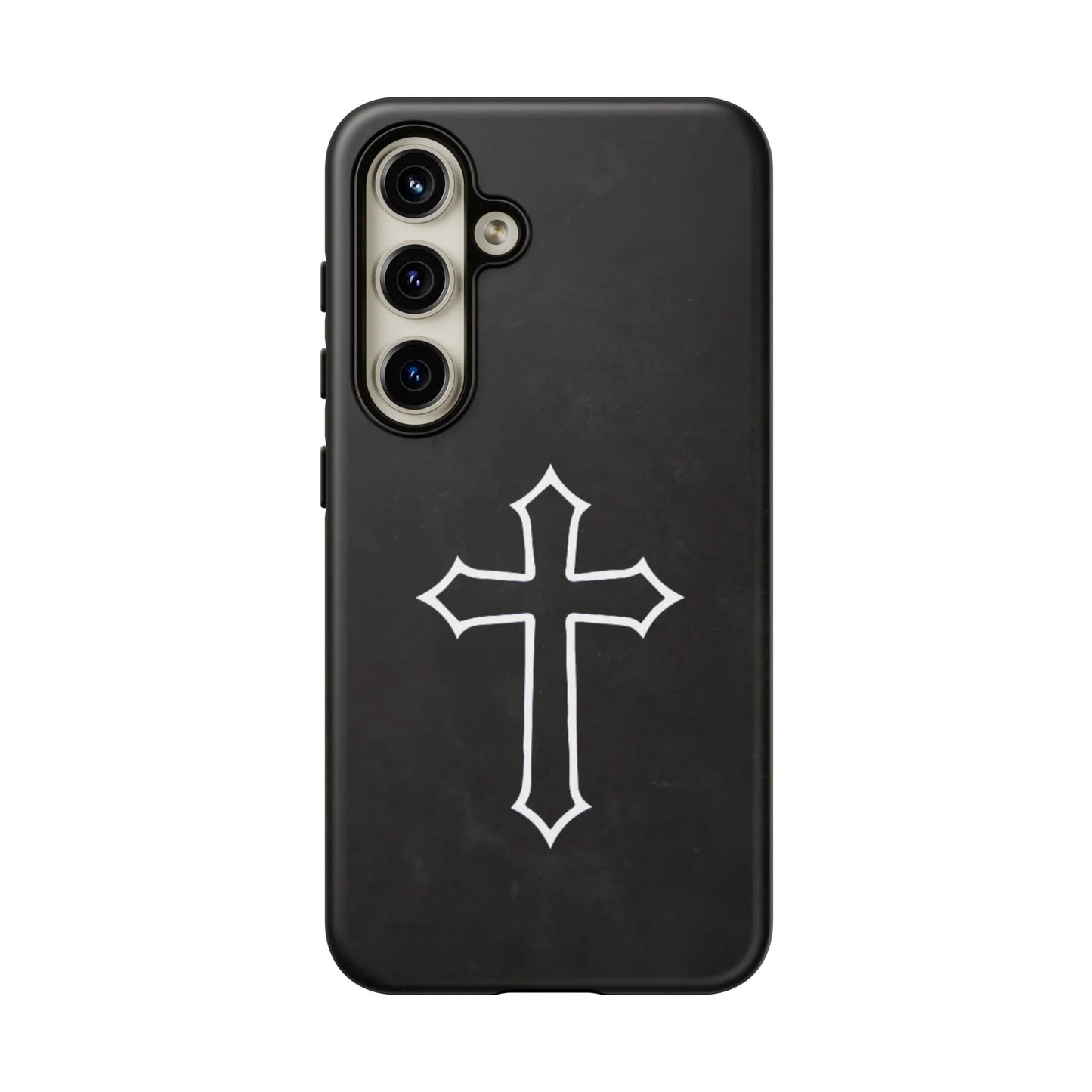 Black Christian Cross Phone Case - Matte Edition - Sheep Of Jesus