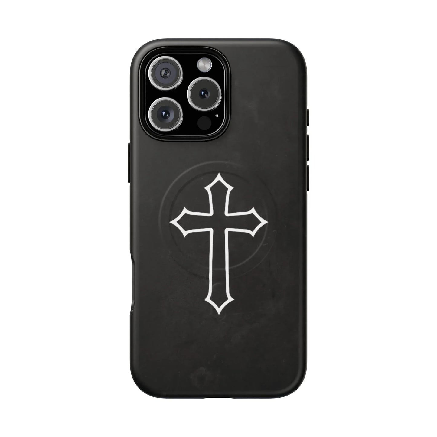 Black Christian Cross Phone Case - Matte/Glossy Edition + Magnetic - Sheep Of Jesus