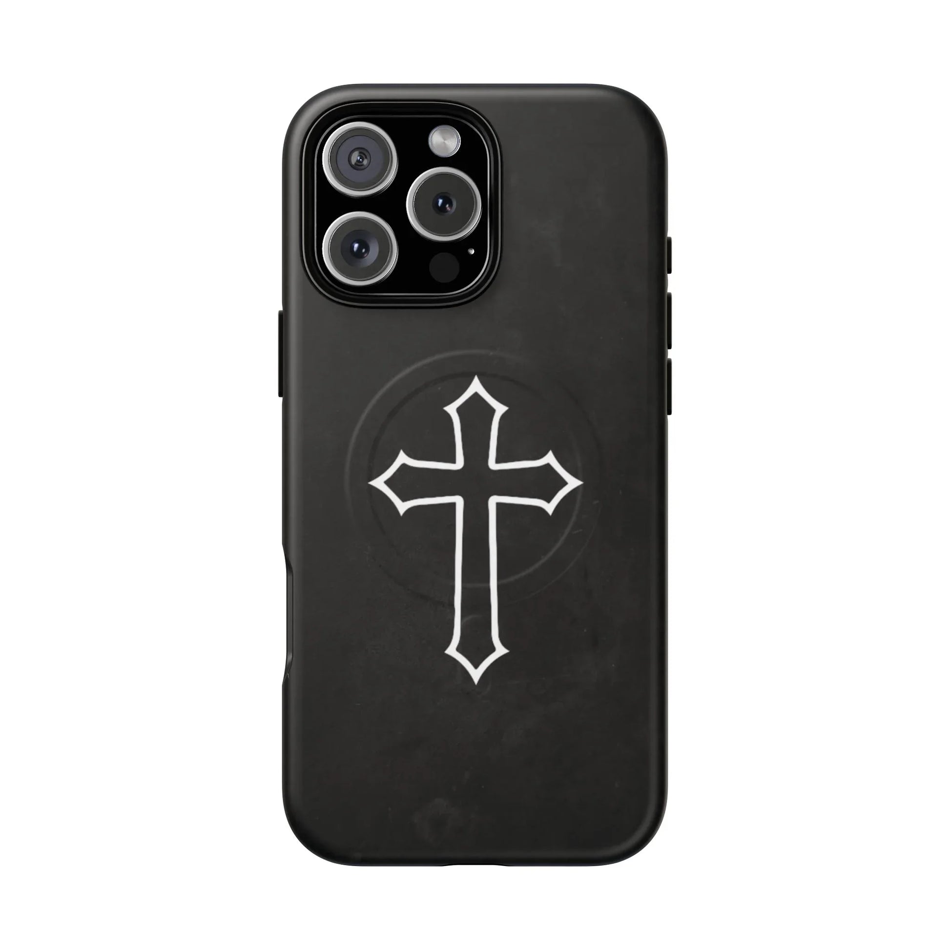 Black Christian Cross Phone Case - Matte/Glossy Edition + Magnetic - Sheep Of Jesus