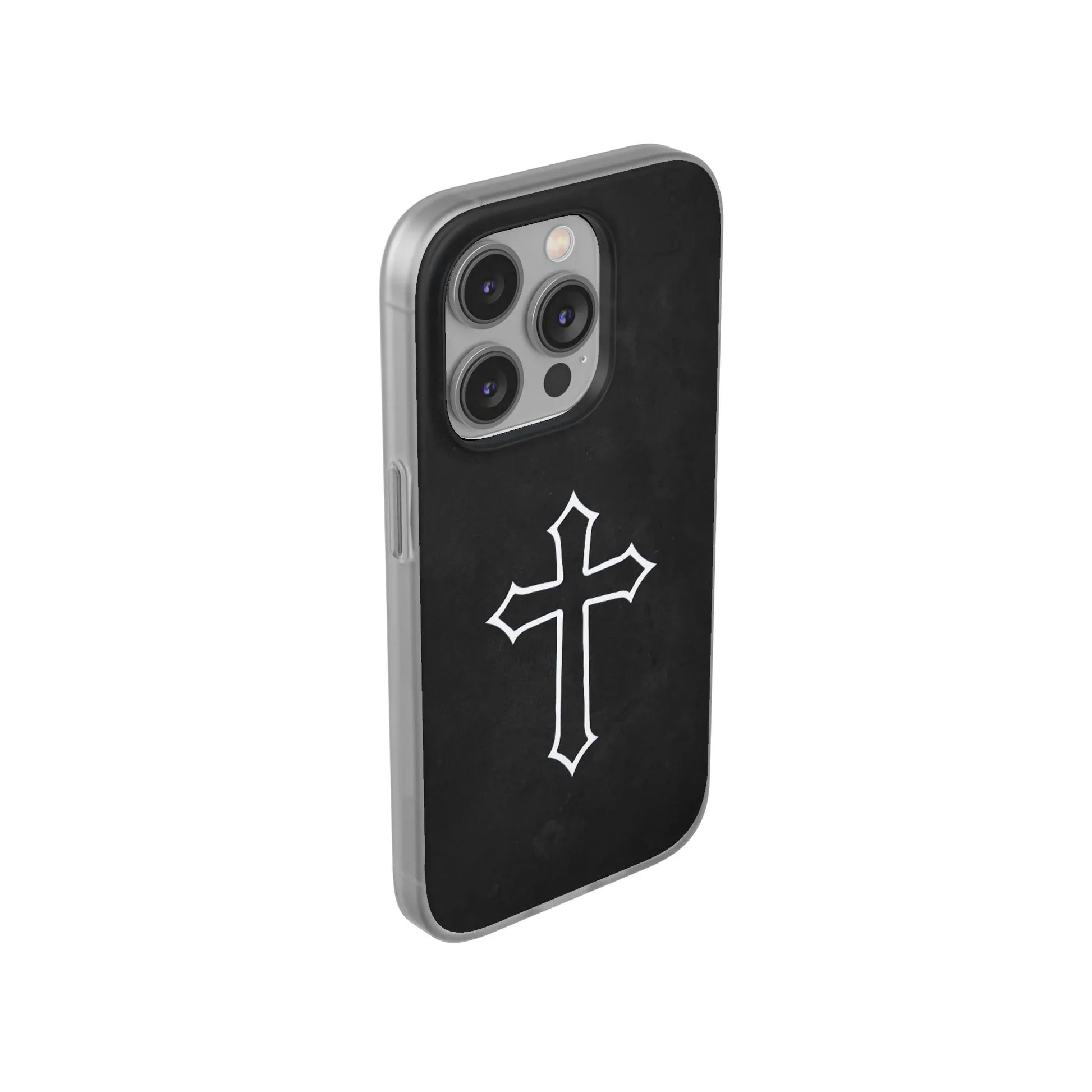 Black Christian Cross Phone Case - Flexible Edition - Sheep Of Jesus