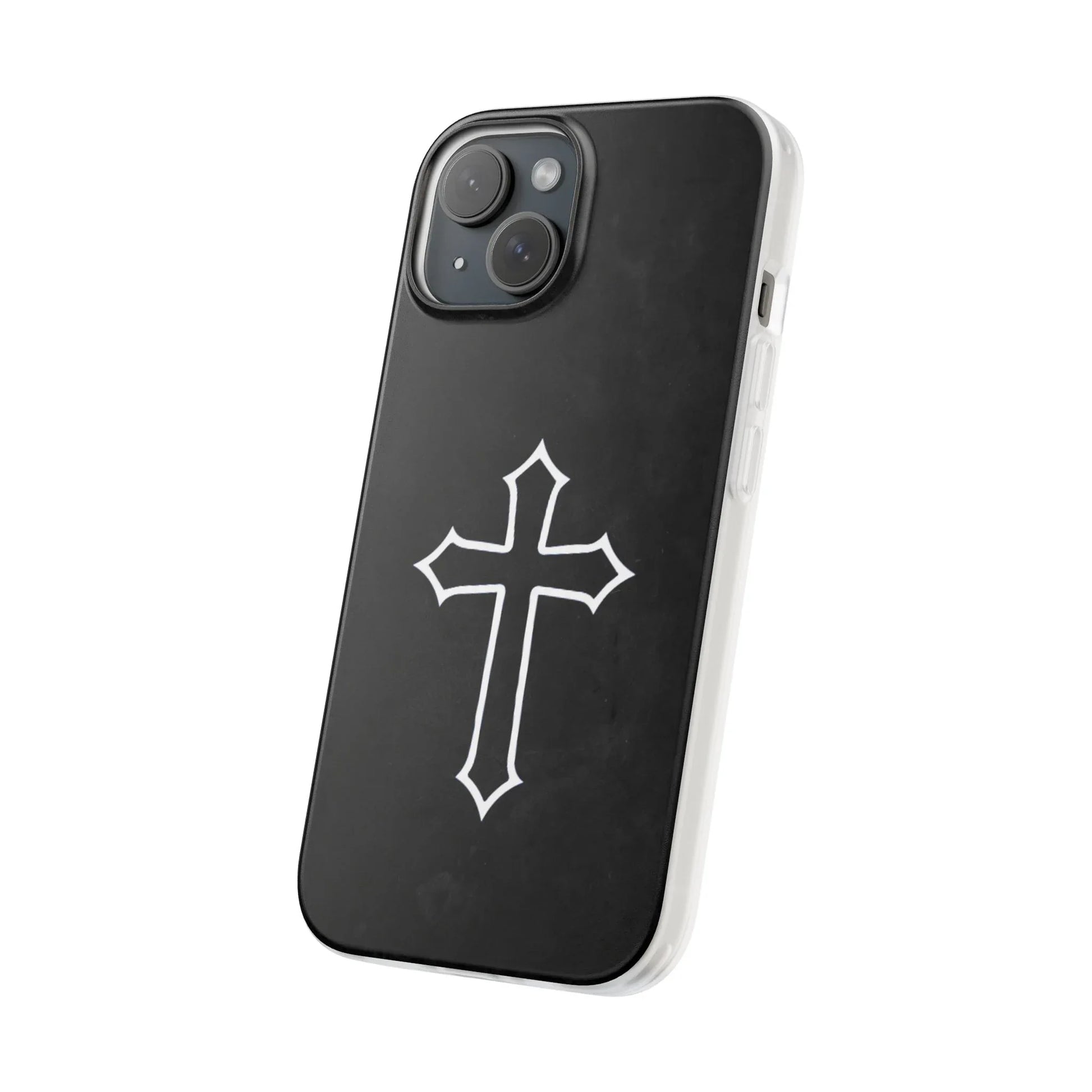 Black Christian Cross Phone Case - Flexible Edition - Sheep Of Jesus