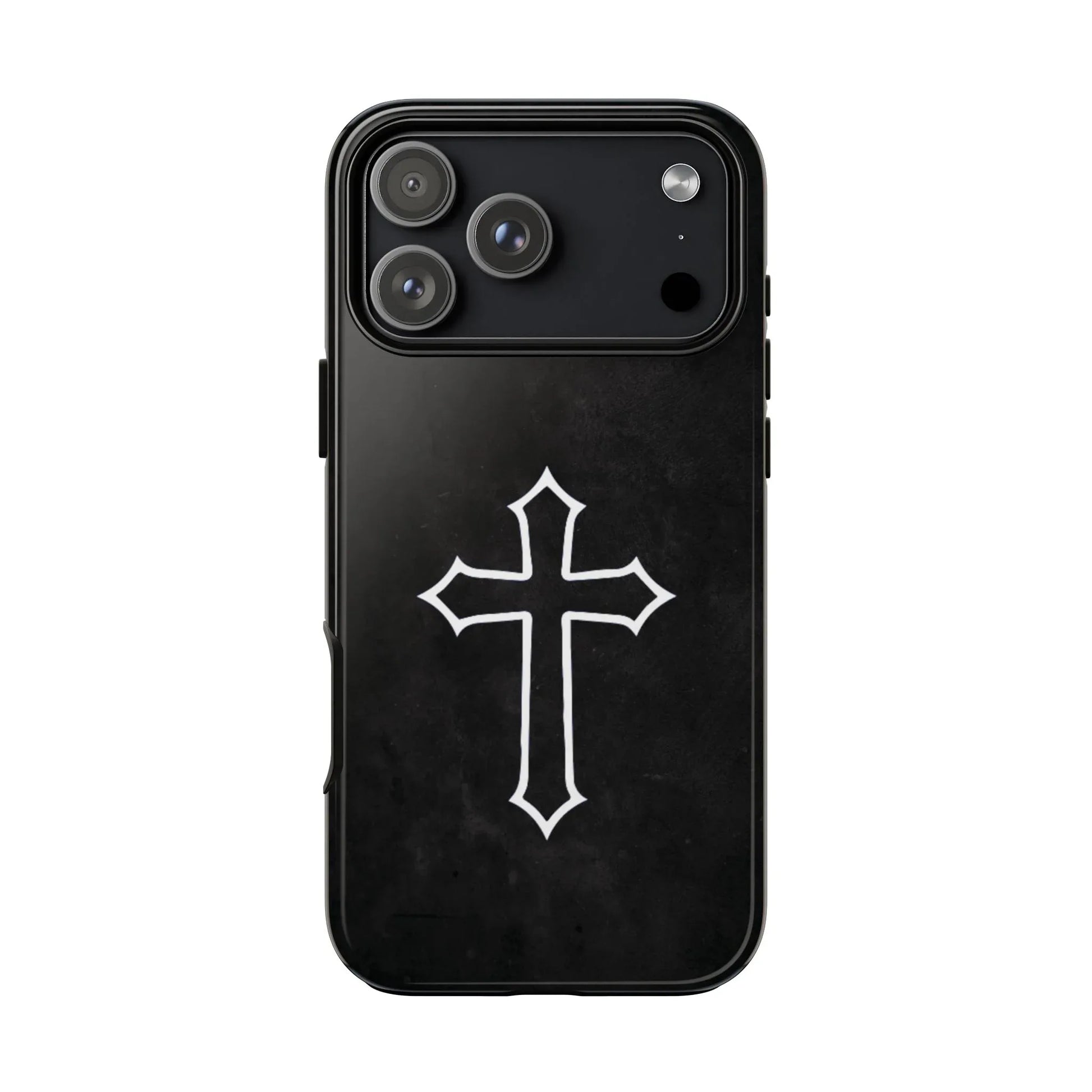 Black Christian Cross Phone Case - Glossy Edition - Sheep Of Jesus