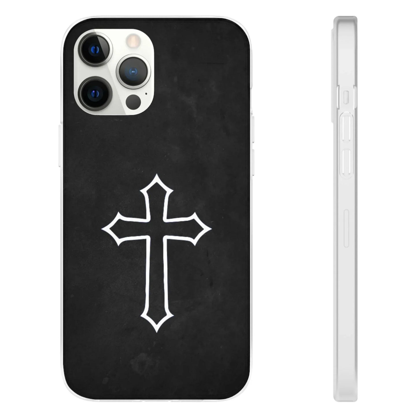 Black Christian Cross Phone Case - Flexible Edition - Sheep Of Jesus