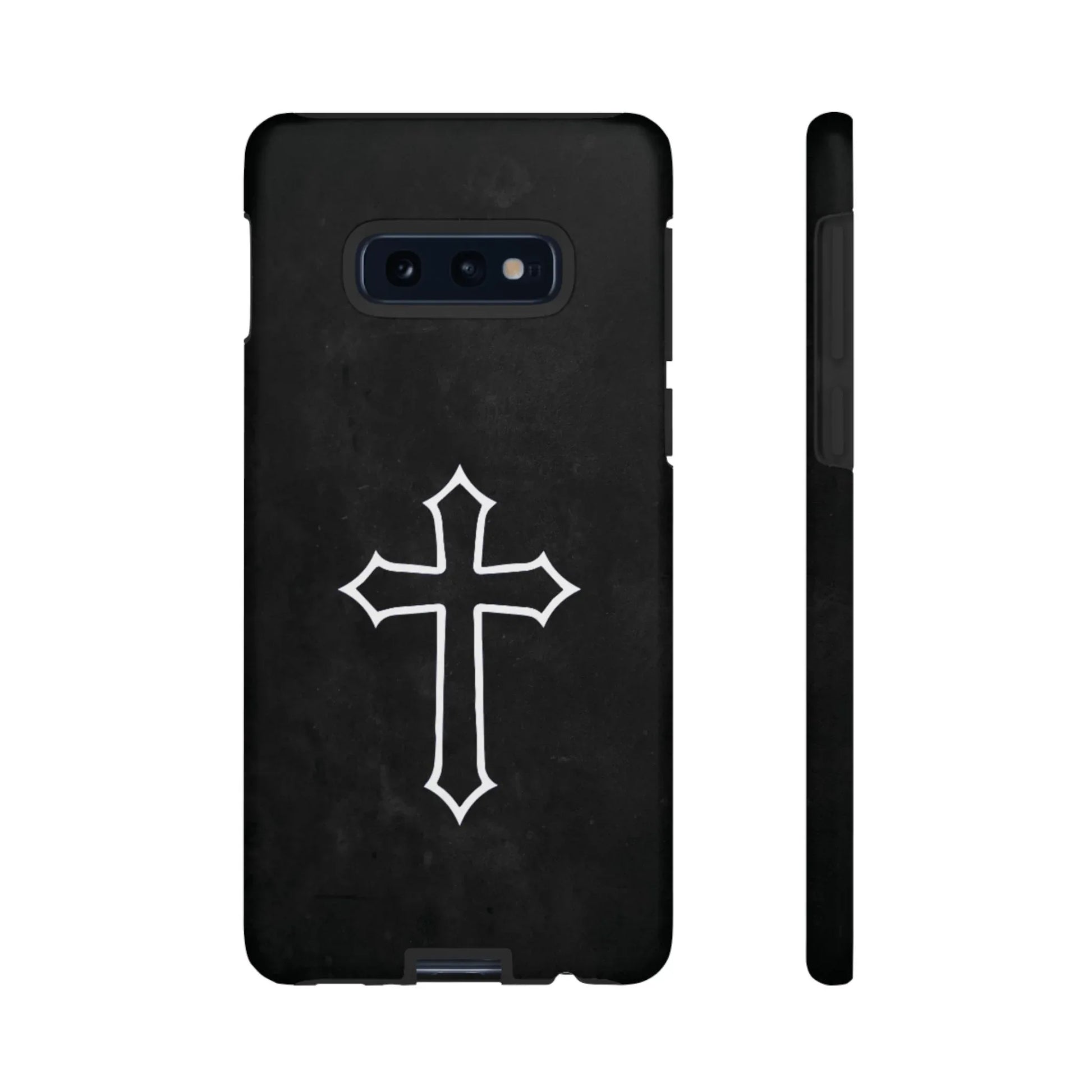 Black Christian Cross Phone Case - Matte Edition - Sheep Of Jesus