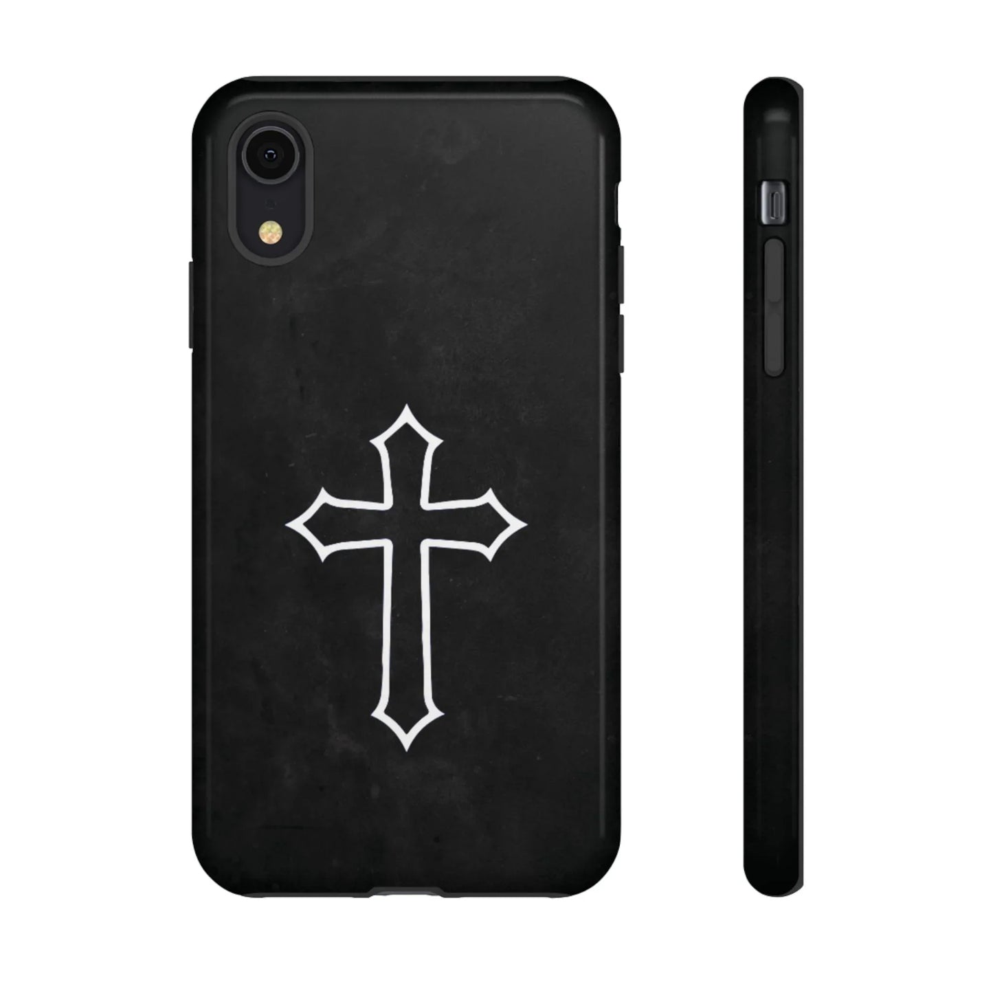 Black Christian Cross Phone Case - Glossy Edition - Sheep Of Jesus