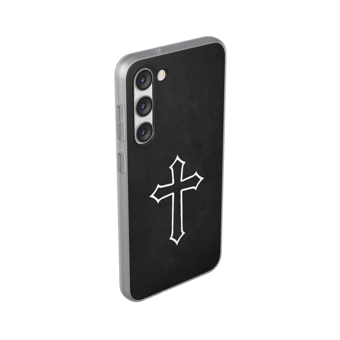 Black Christian Cross Phone Case - Flexible Edition - Sheep Of Jesus