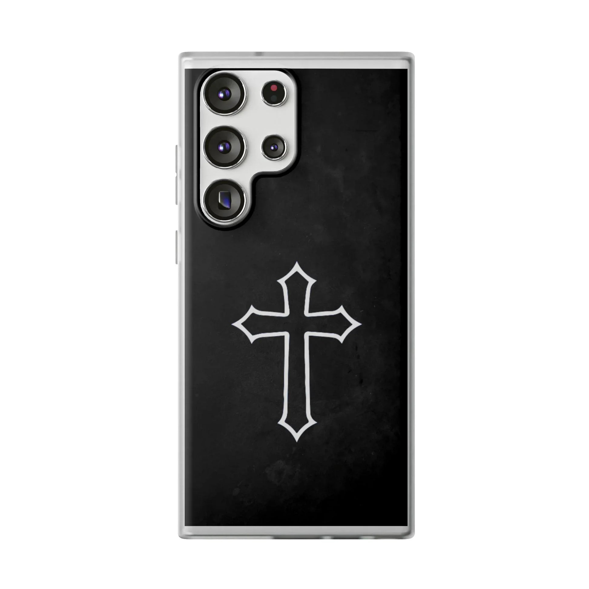 Black Christian Cross Phone Case - Flexible Edition - Sheep Of Jesus