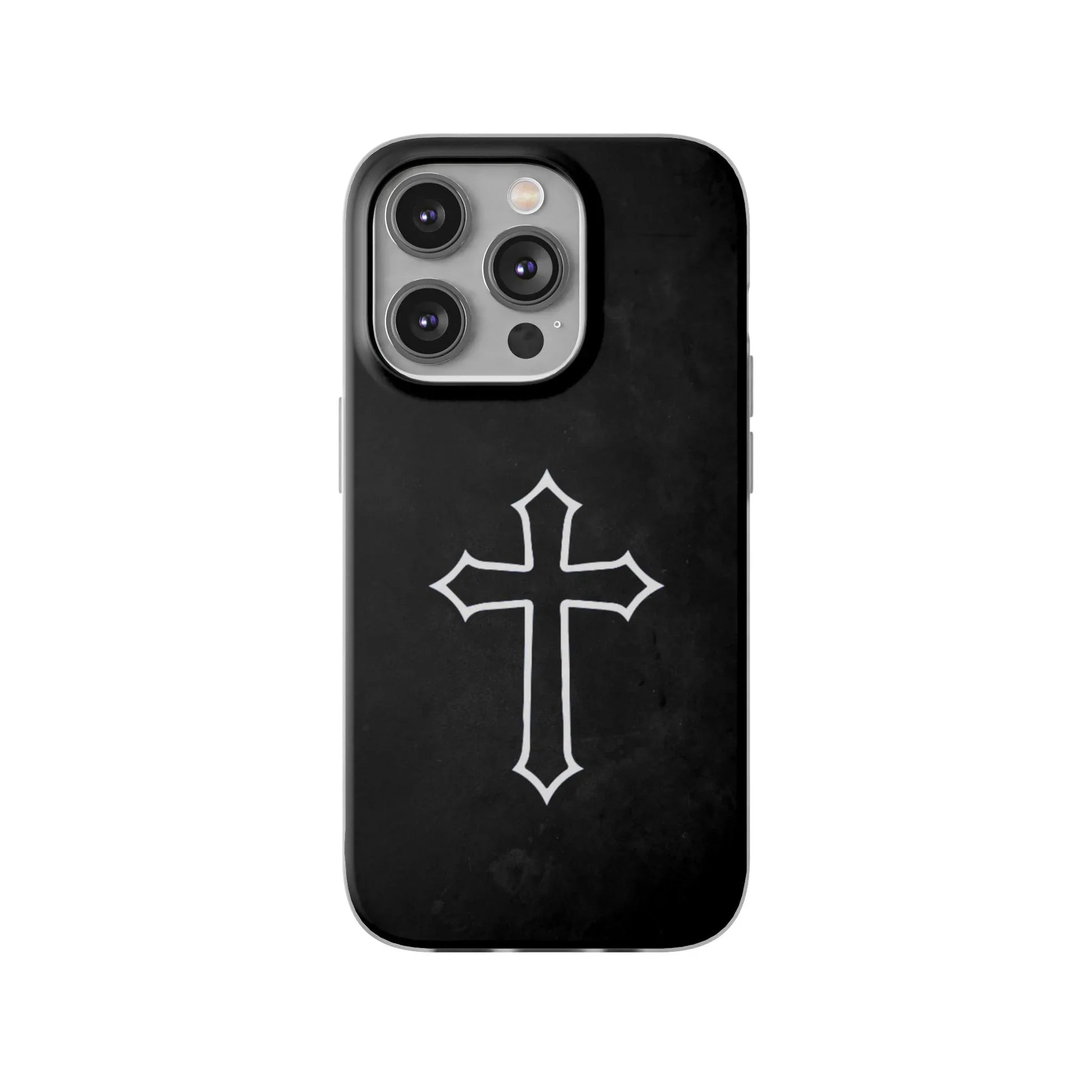 Black Christian Cross Phone Case - Flexible Edition - Sheep Of Jesus
