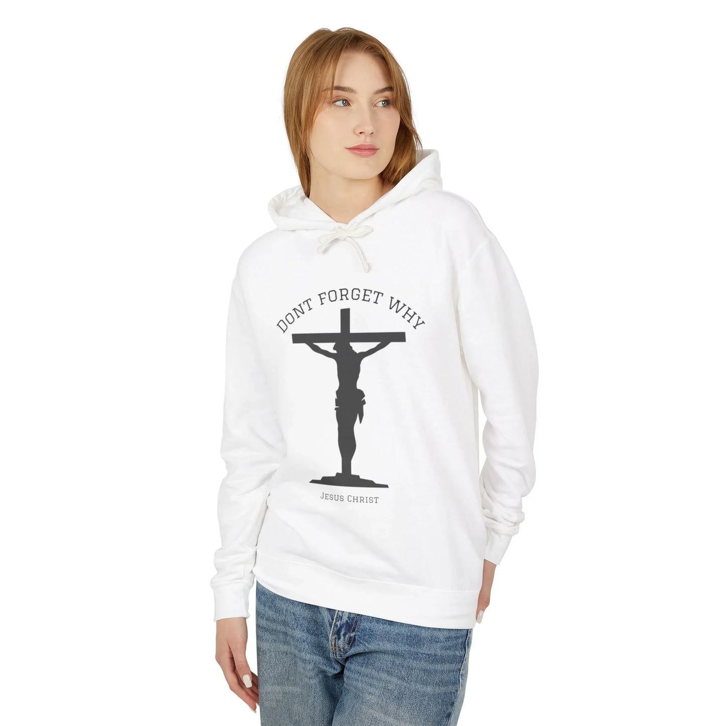 "Don't Forget Why", Faith-Inspired Lightweight Hoodie - Sheep Of Jesus