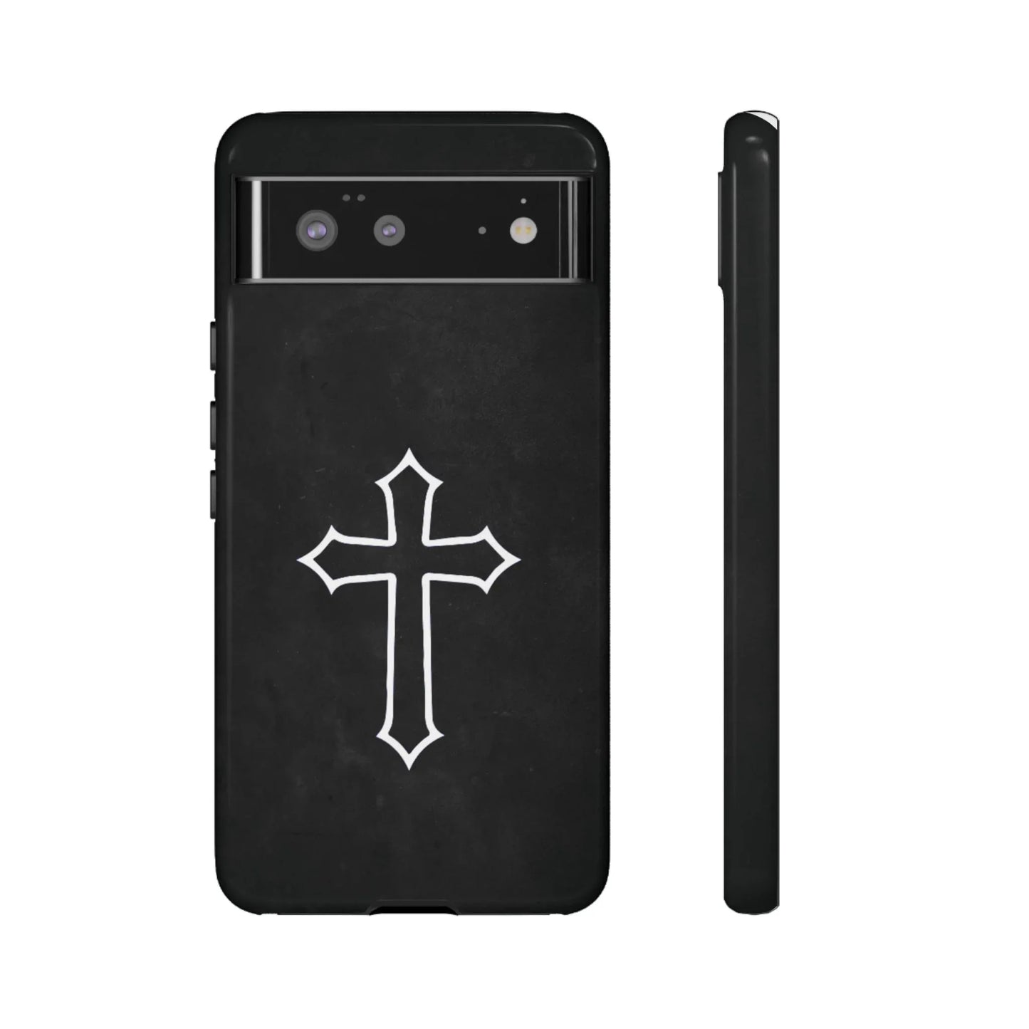 Black Christian Cross Phone Case - Glossy Edition - Sheep Of Jesus