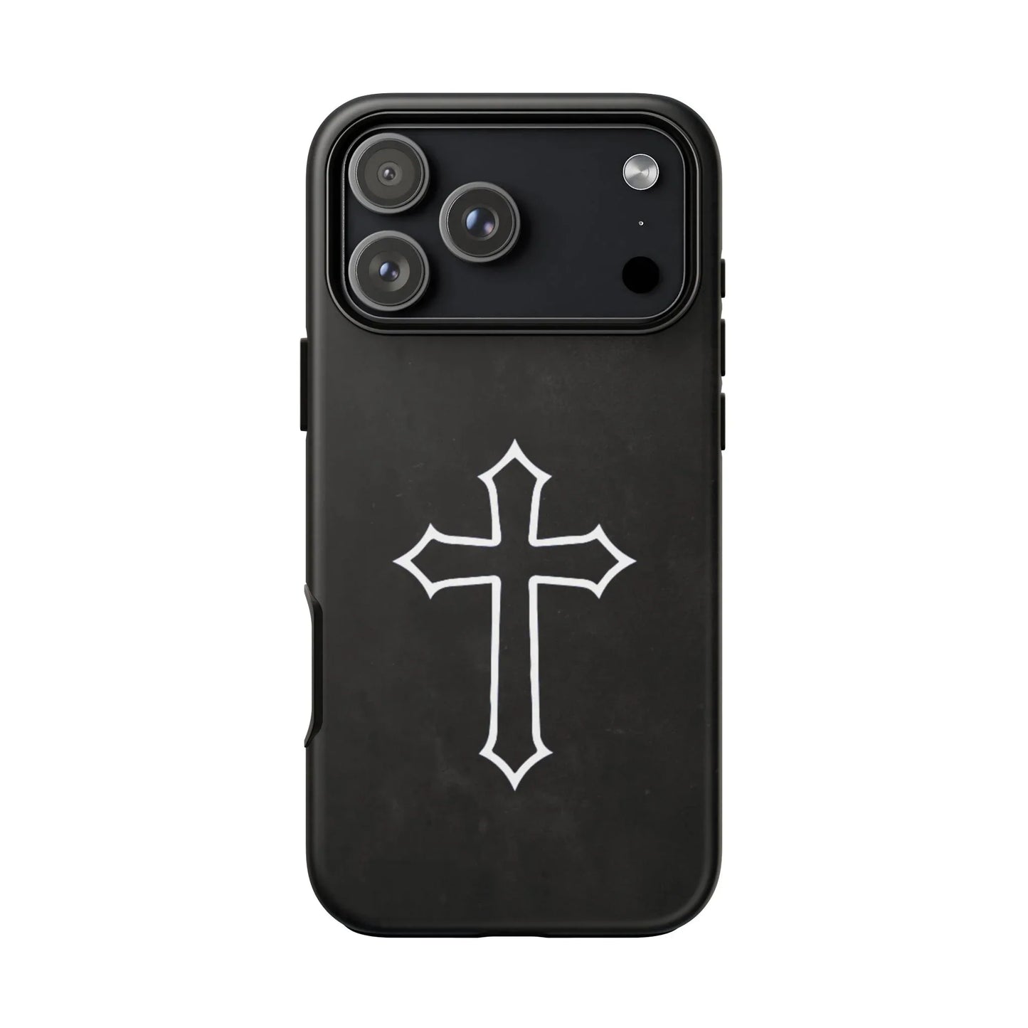 Black Christian Cross Phone Case - Matte Edition - Sheep Of Jesus