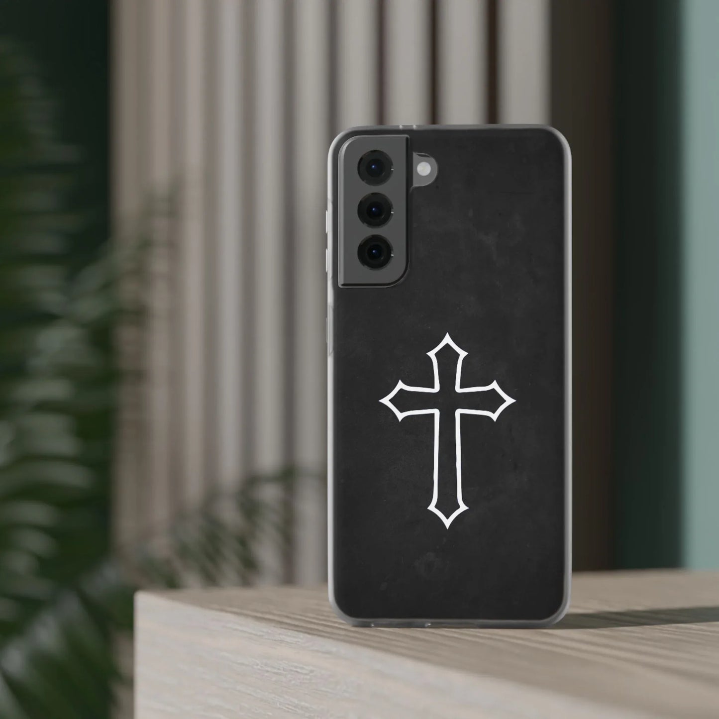 Black Christian Cross Phone Case - Flexible Edition - Sheep Of Jesus