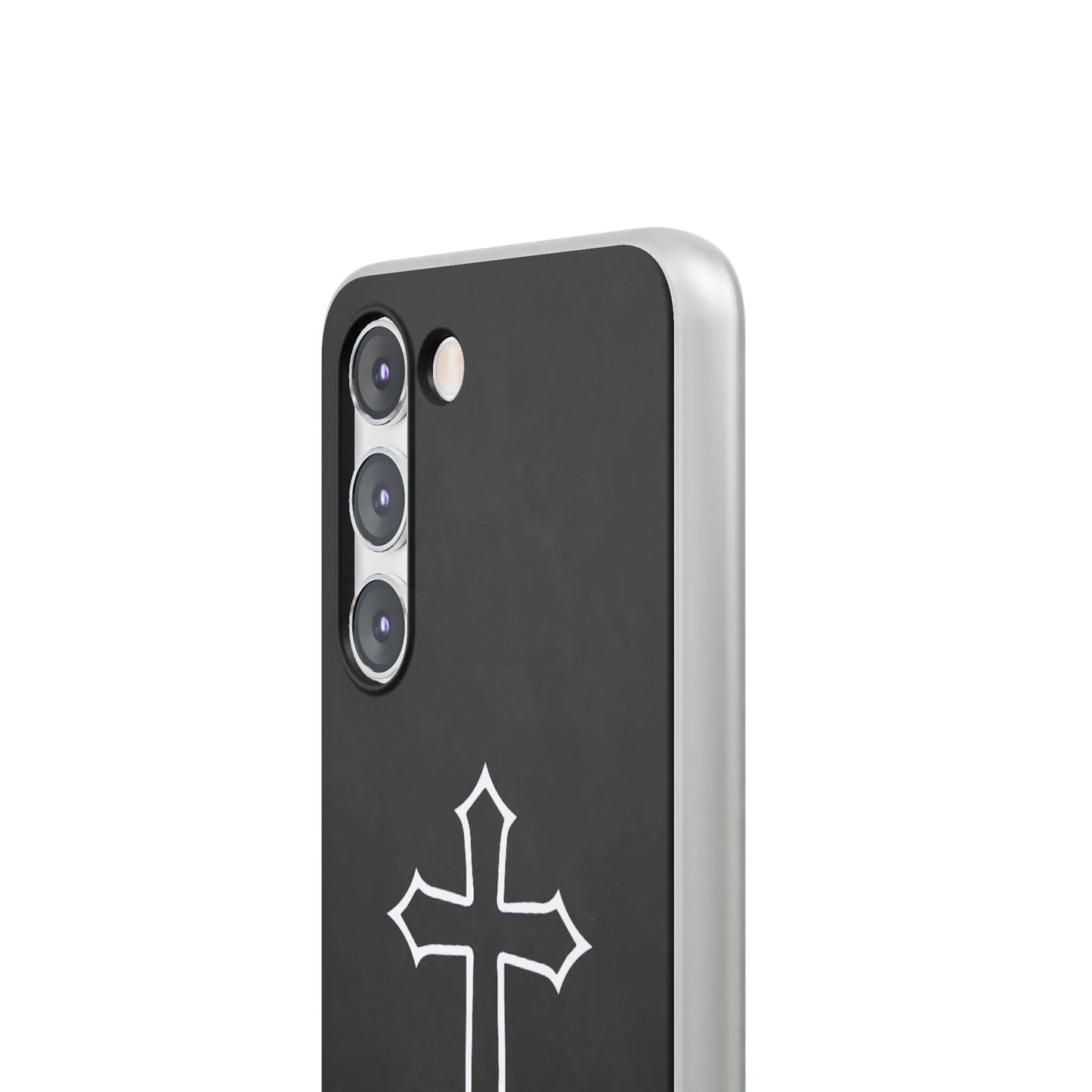 Black Christian Cross Phone Case - Flexible Edition - Sheep Of Jesus