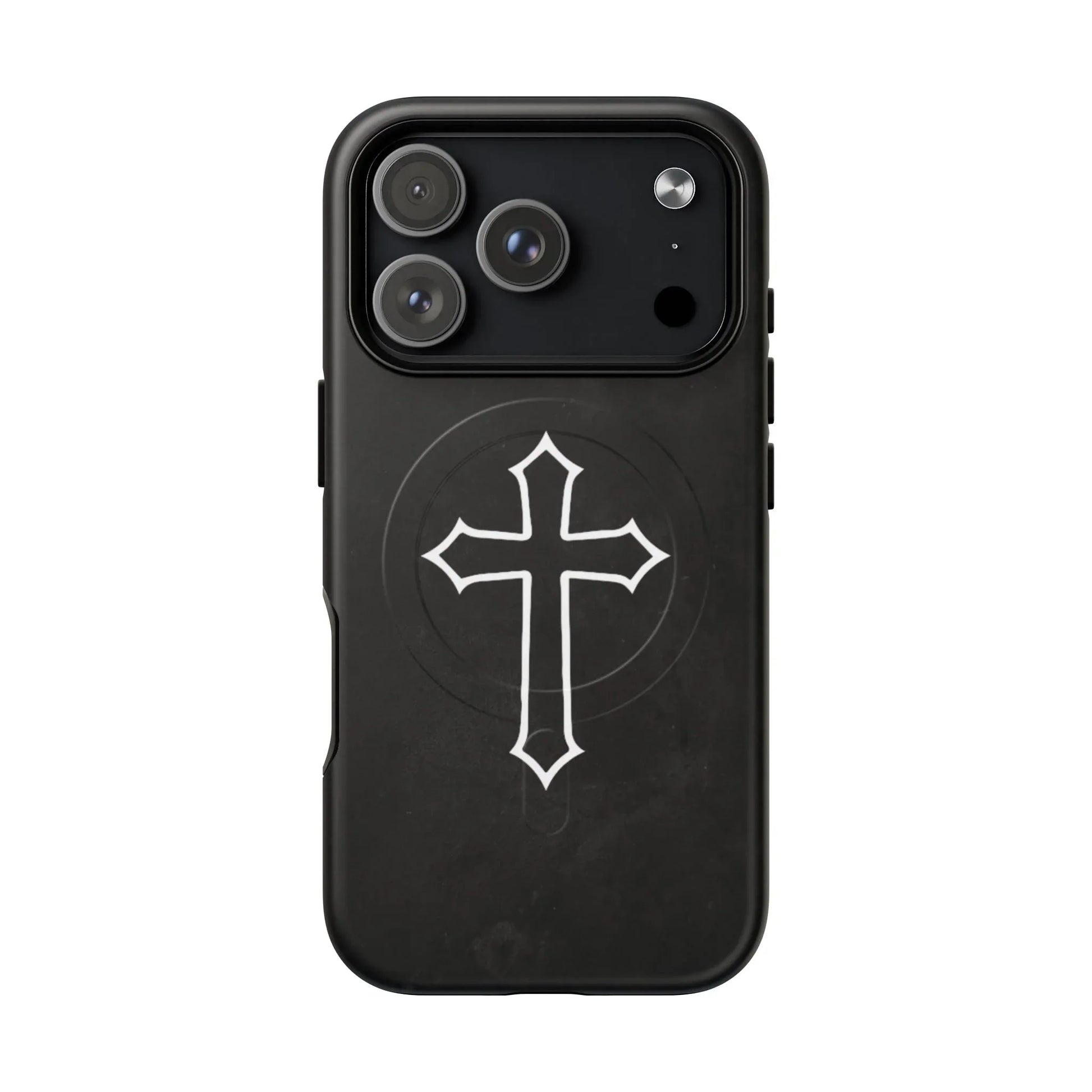 Black Christian Cross Phone Case - Matte/Glossy Edition + Magnetic - Sheep Of Jesus