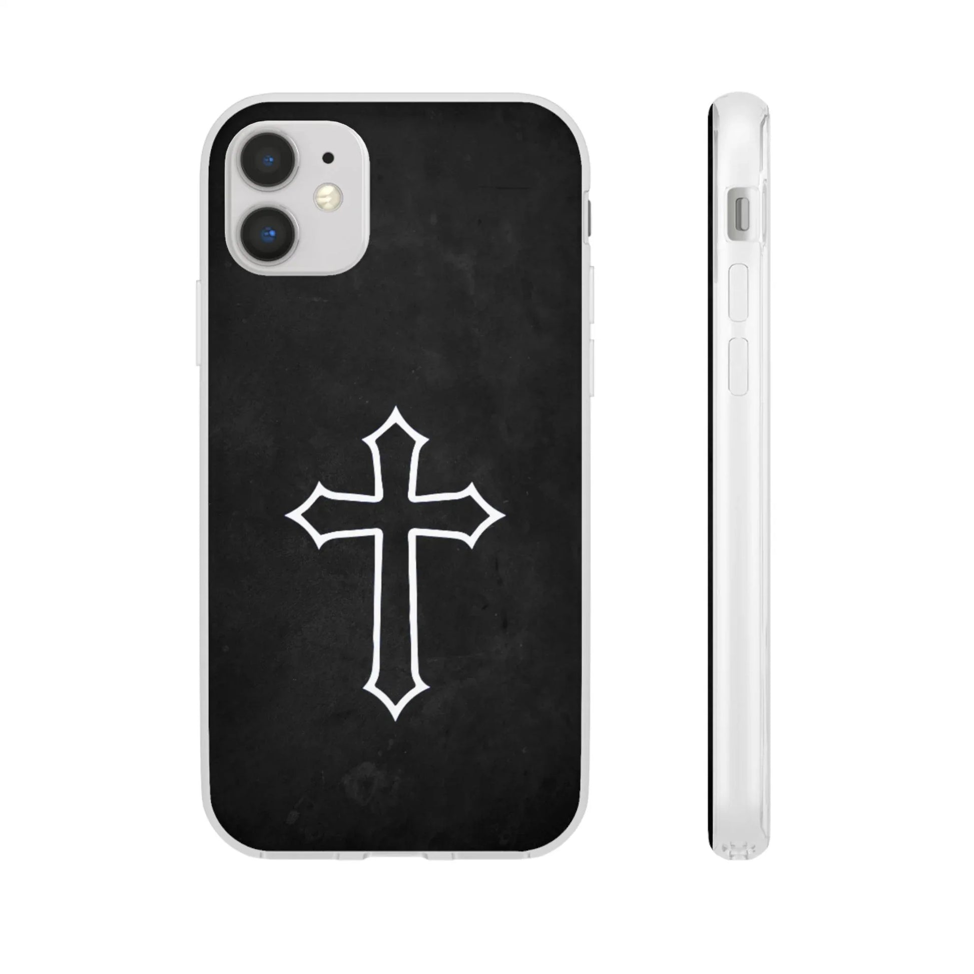 Black Christian Cross Phone Case - Flexible Edition - Sheep Of Jesus