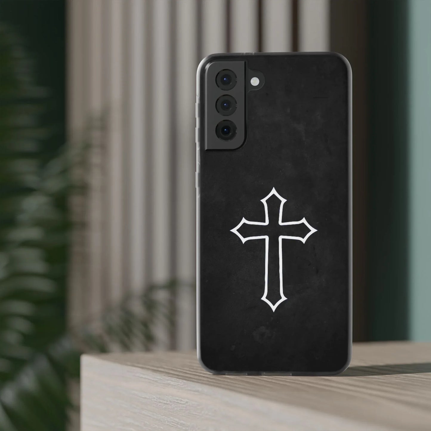 Black Christian Cross Phone Case - Flexible Edition - Sheep Of Jesus