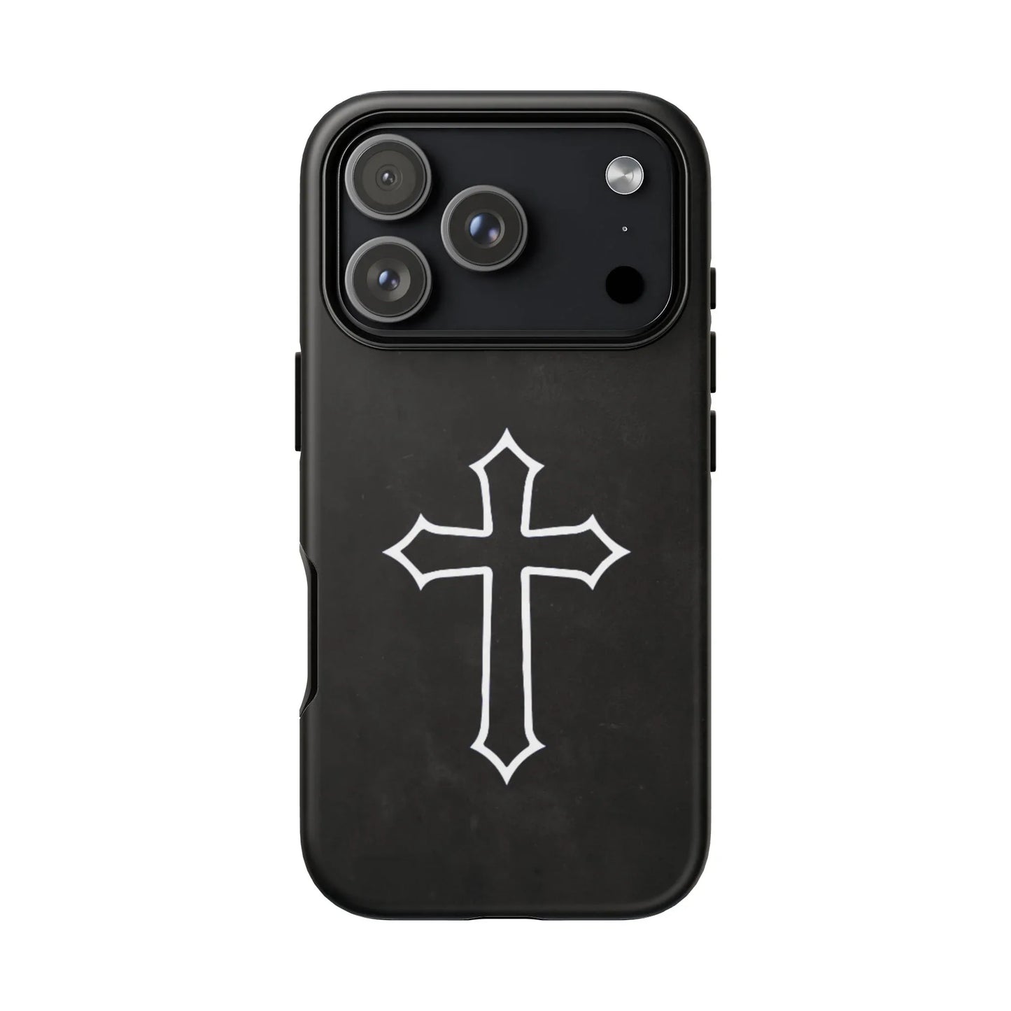 Black Christian Cross Phone Case - Matte Edition - Sheep Of Jesus