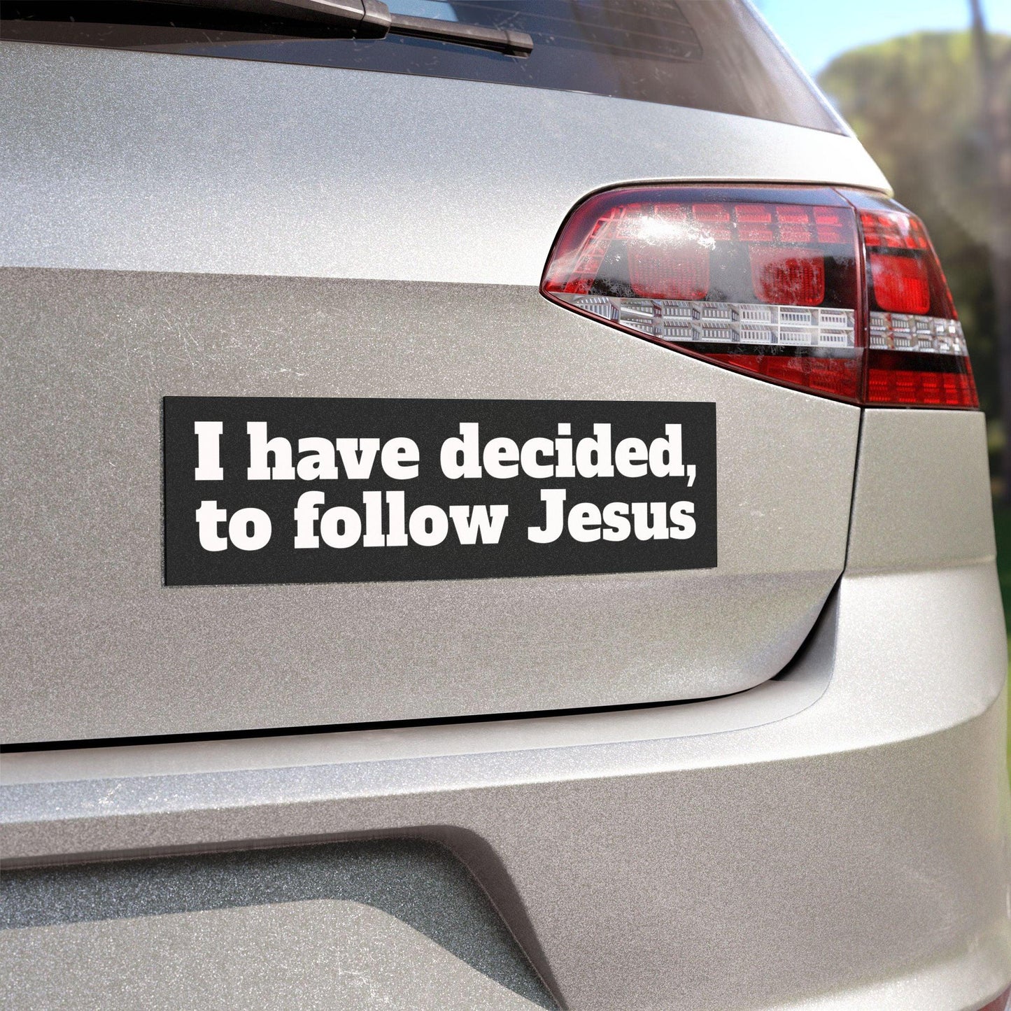 Inspirational Car Magnet - I Follow Jesus, Christian Auto Decal, Faith-Based Vehicle Decor, Religious Gift, Shepherd Quote - Sheep Of Jesus