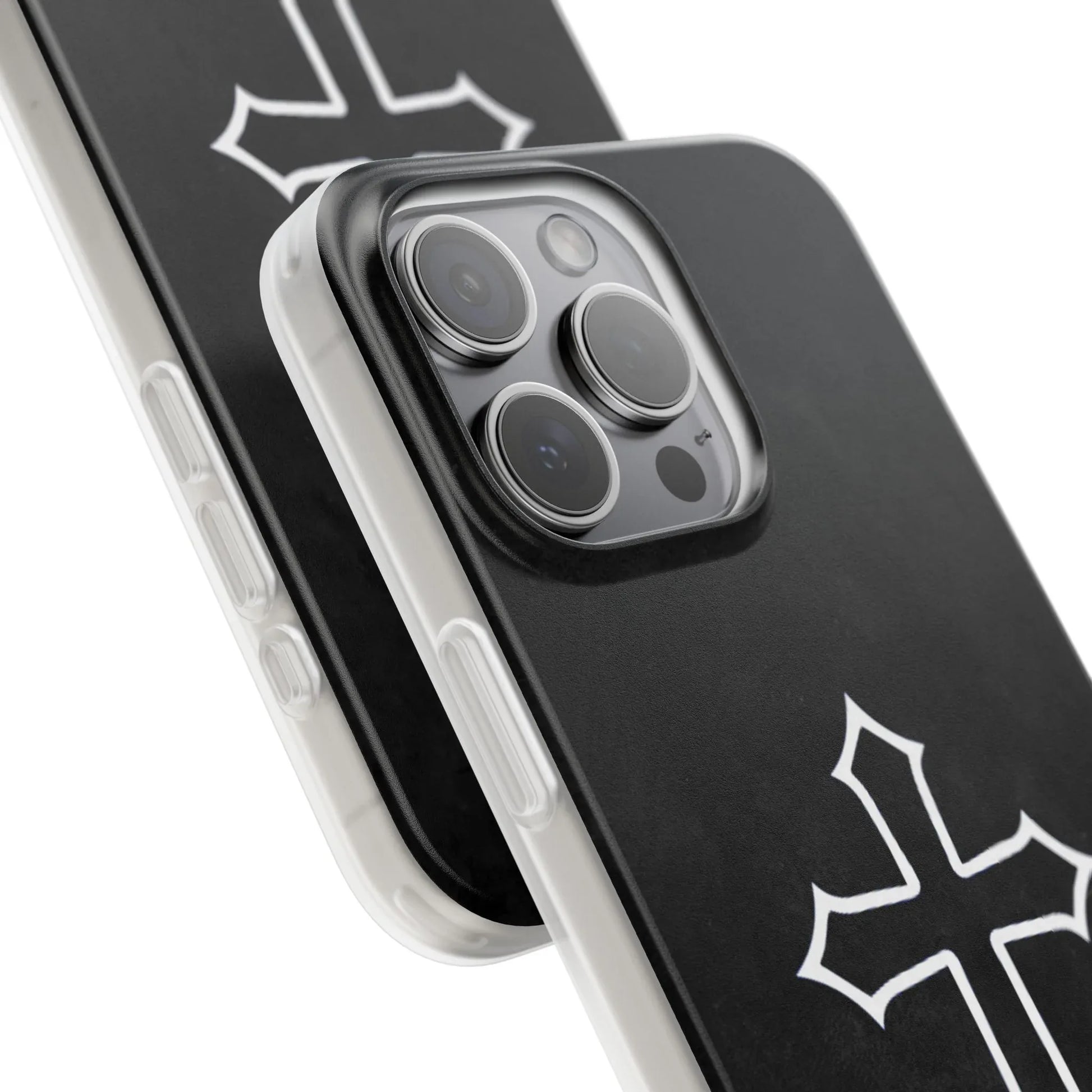 Black Christian Cross Phone Case - Flexible Edition - Sheep Of Jesus