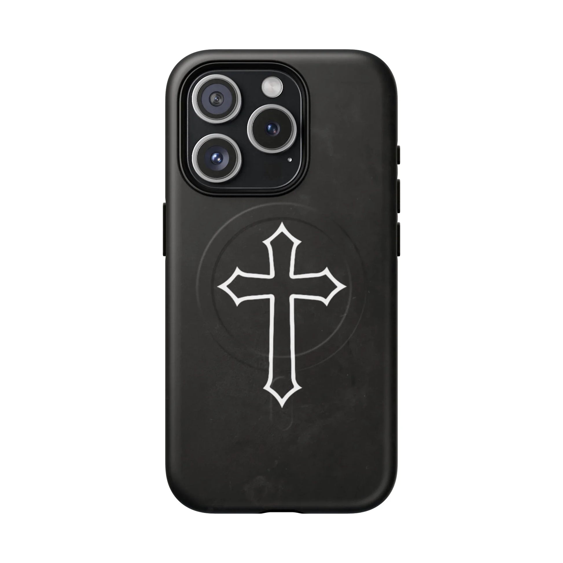 Black Christian Cross Phone Case - Matte/Glossy Edition + Magnetic - Sheep Of Jesus
