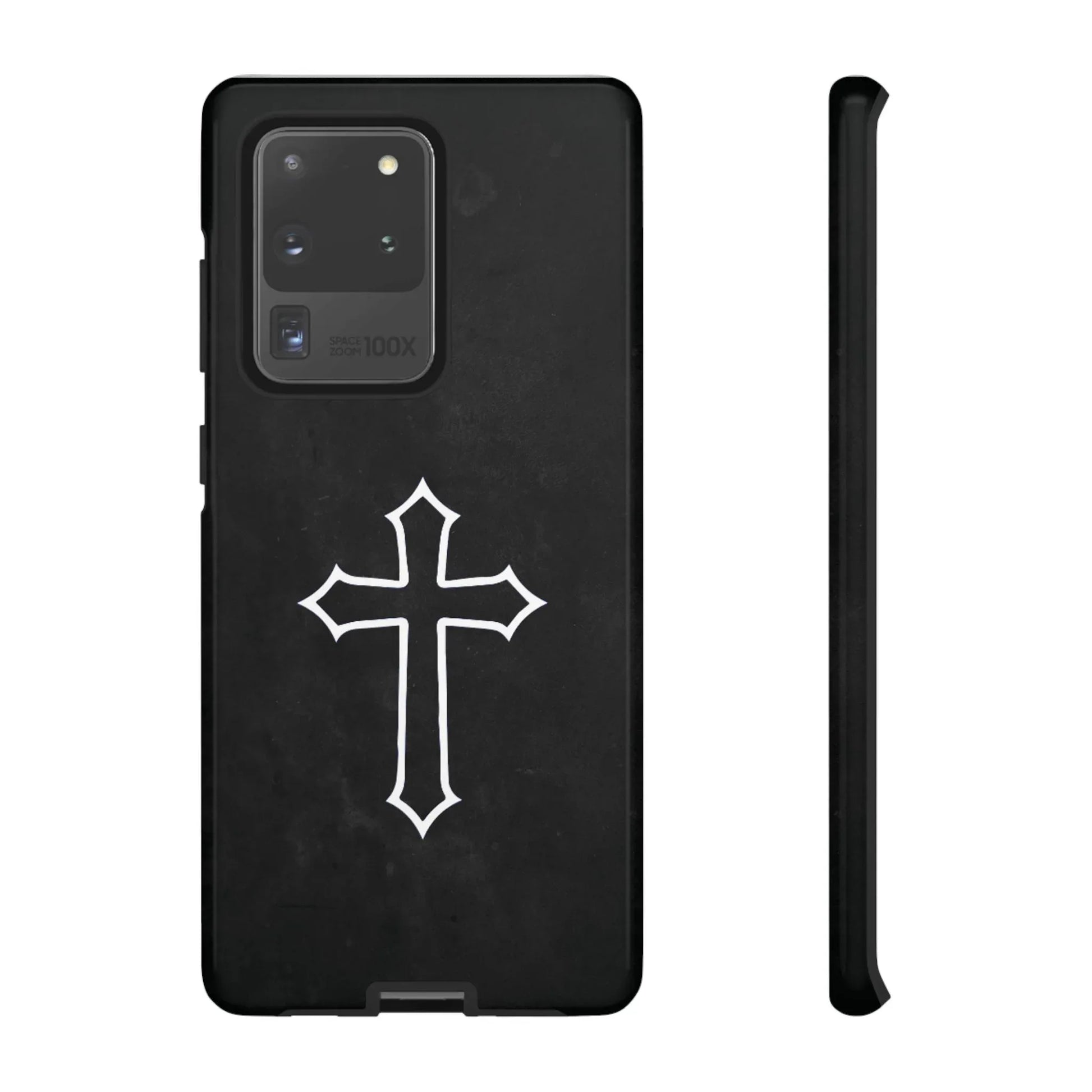 Black Christian Cross Phone Case - Glossy Edition - Sheep Of Jesus