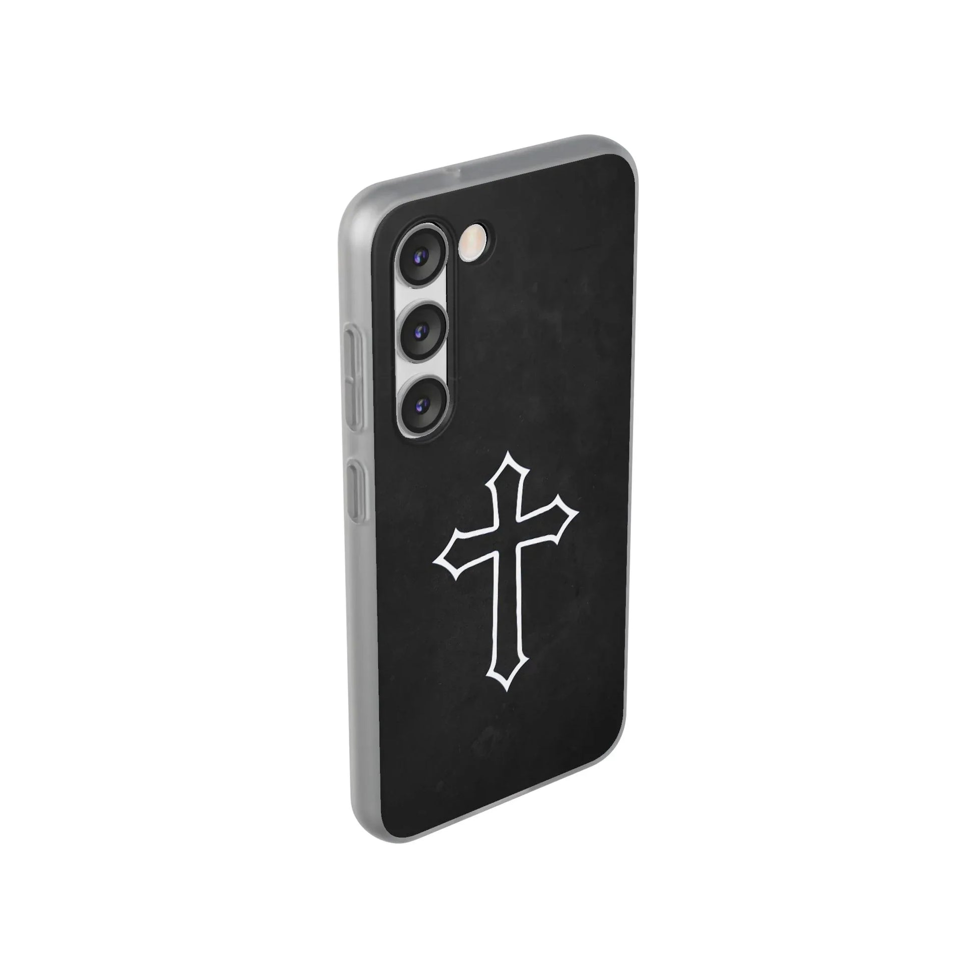 Black Christian Cross Phone Case - Flexible Edition - Sheep Of Jesus