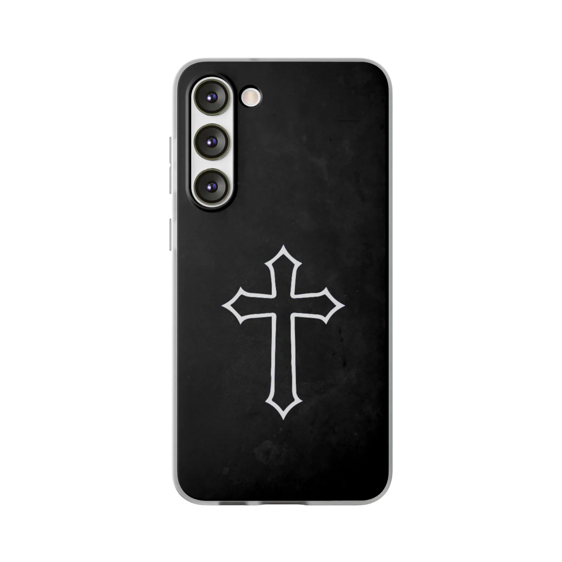 Black Christian Cross Phone Case - Flexible Edition - Sheep Of Jesus
